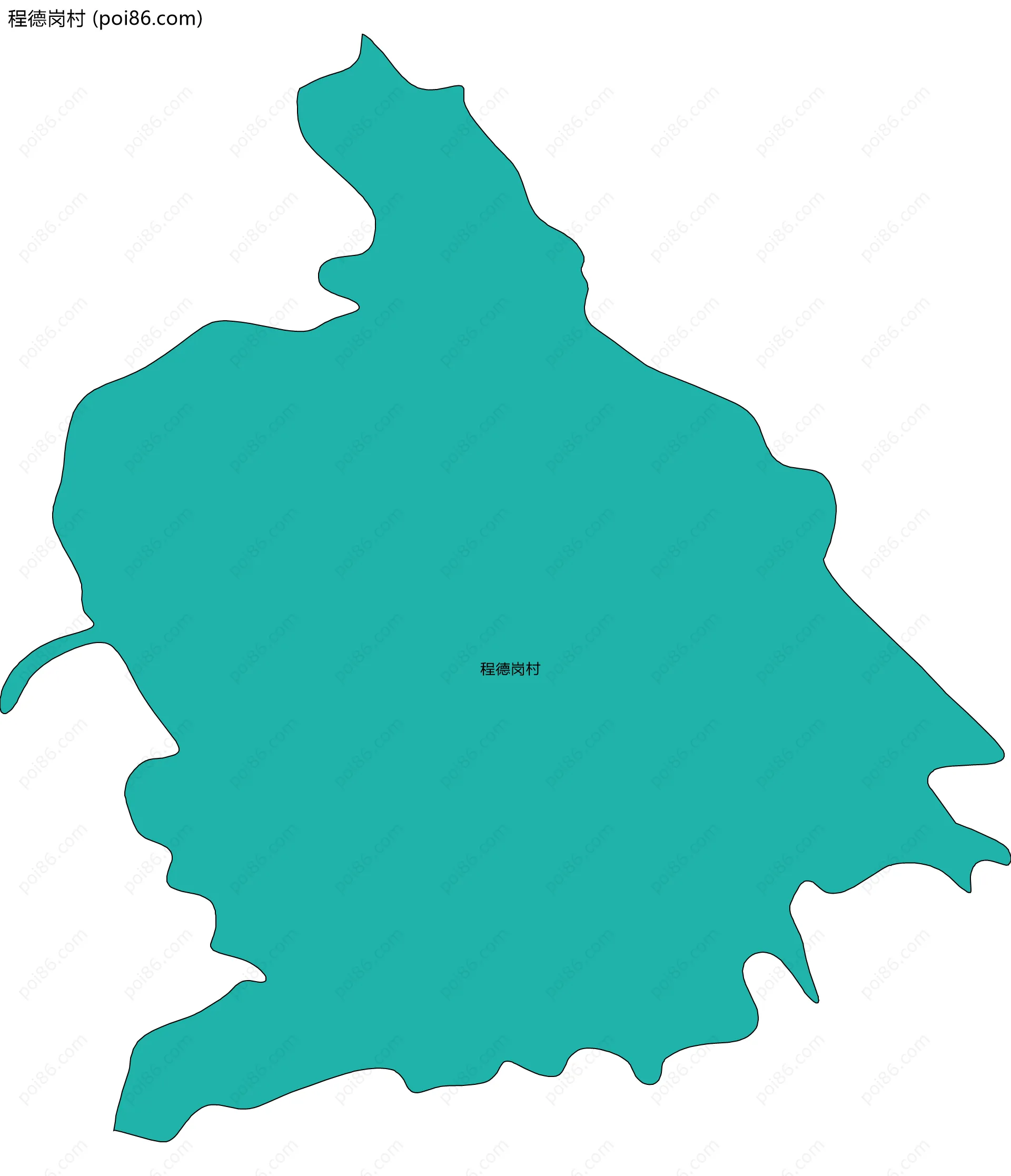 程德岗村边界地图