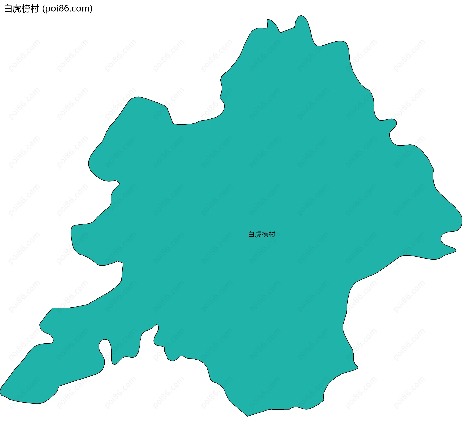 白虎榜村边界地图