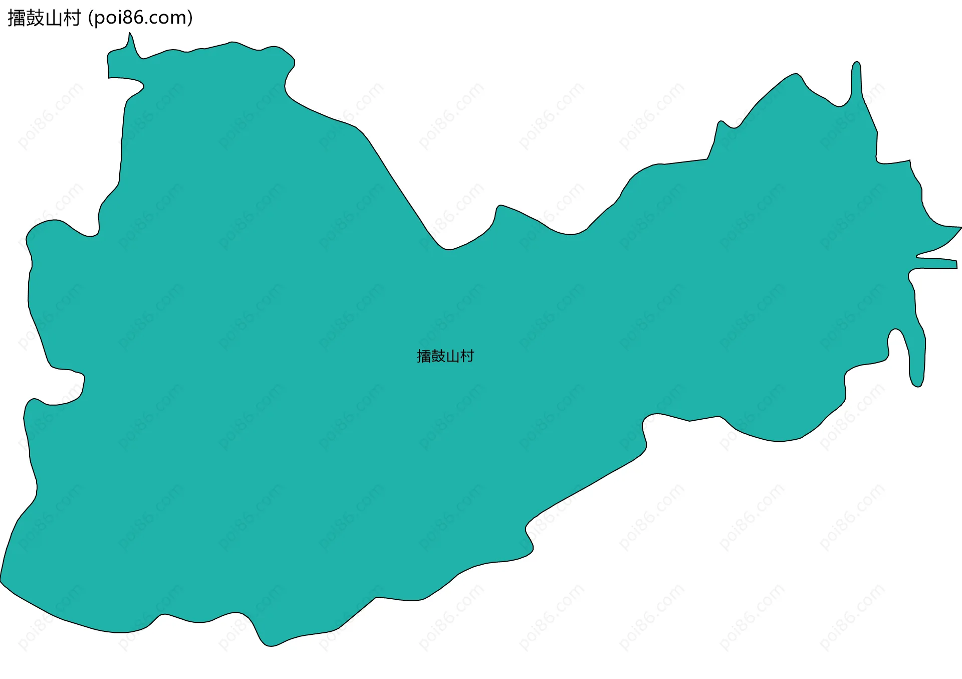 擂鼓山村边界地图