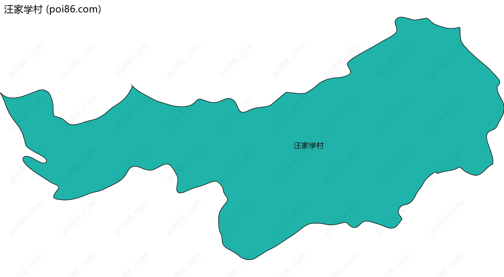 汪家学村边界地图