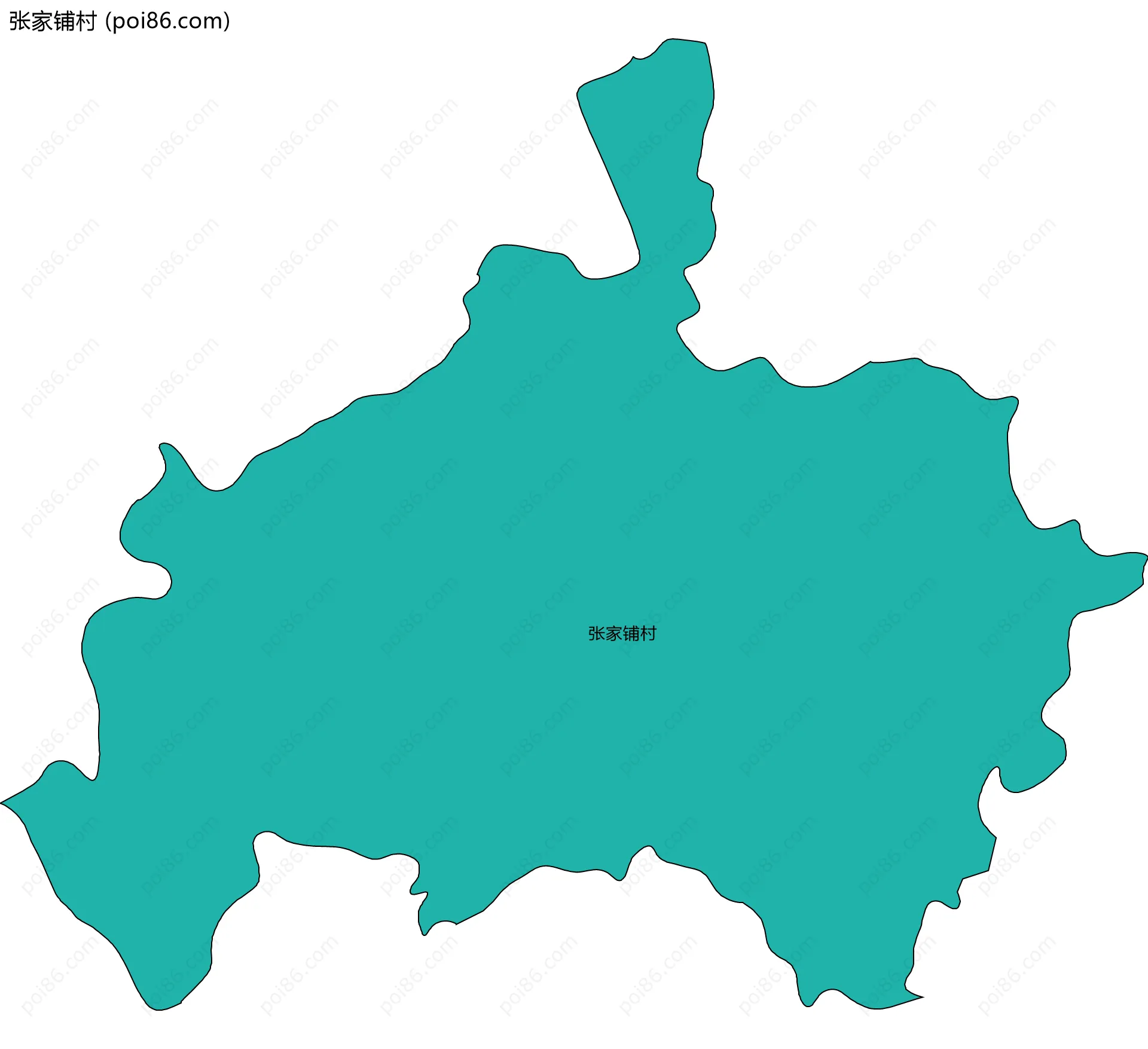 张家铺村边界地图