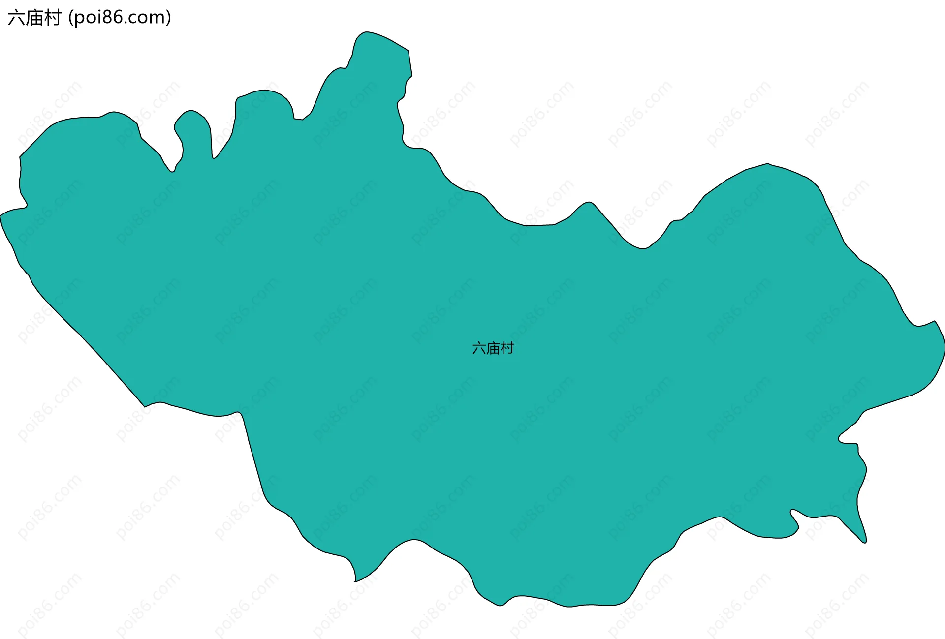 六庙村边界地图