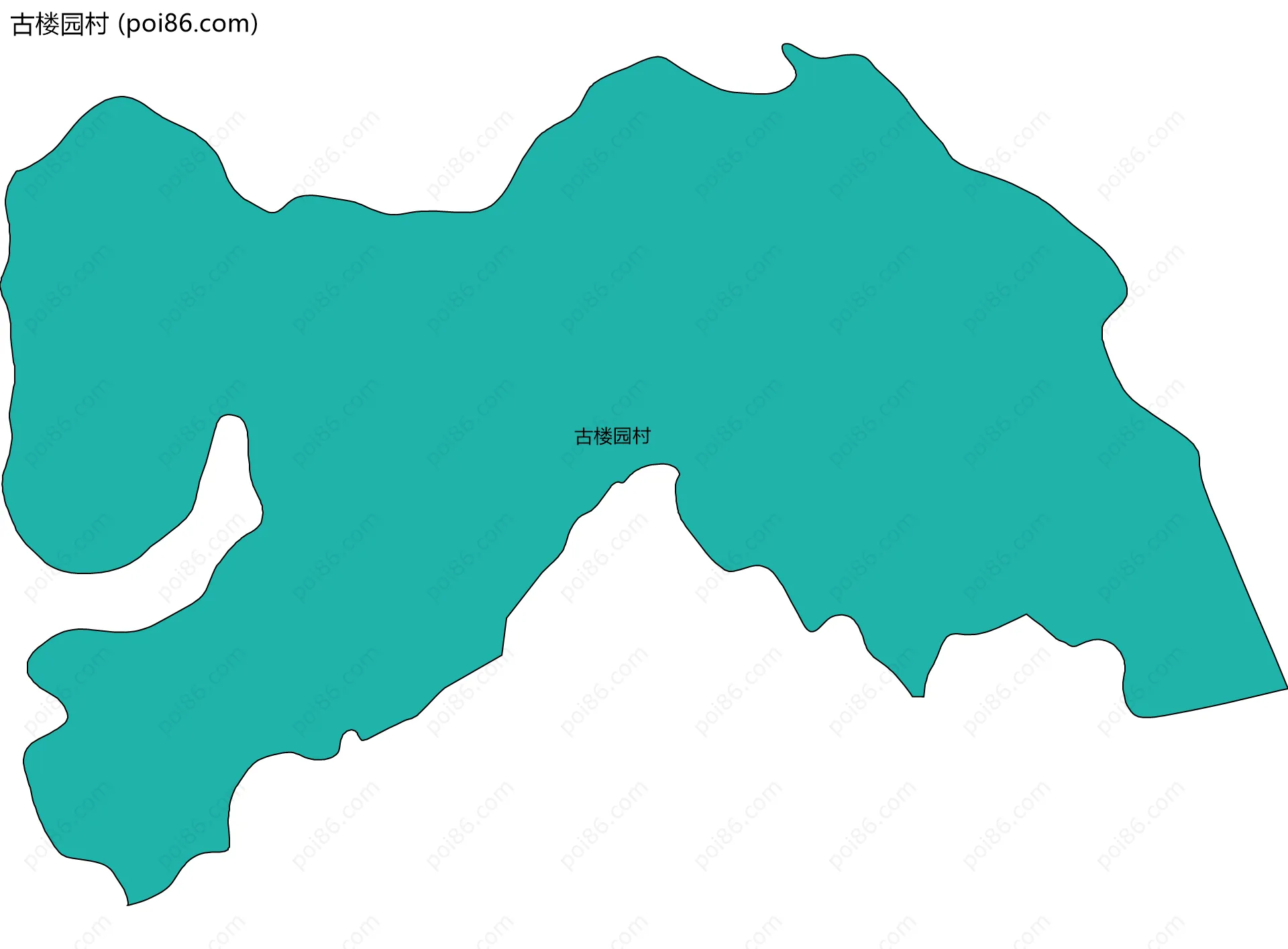 古楼园村边界地图