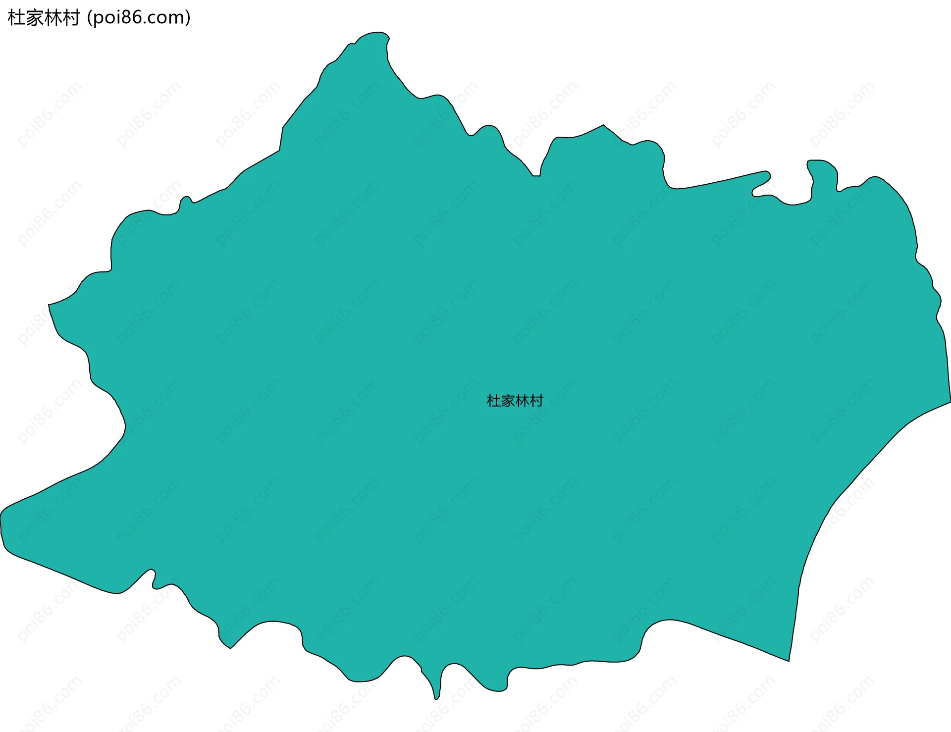 杜家林村边界地图