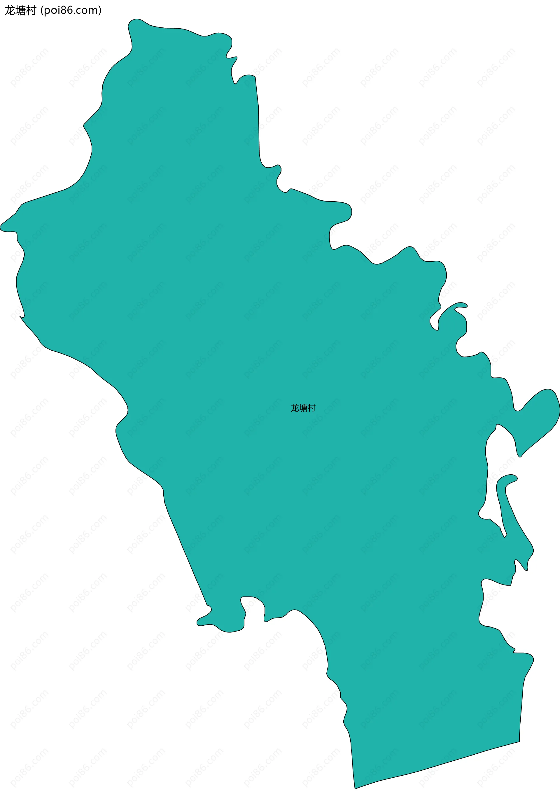 龙塘村边界地图