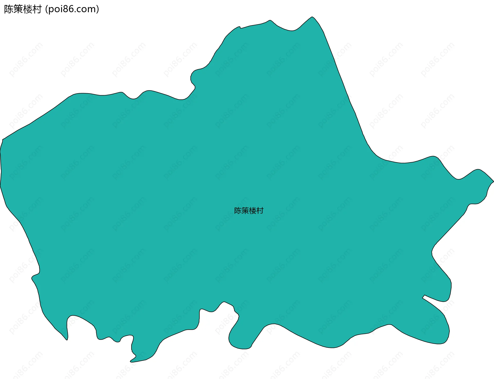 陈策楼村边界地图