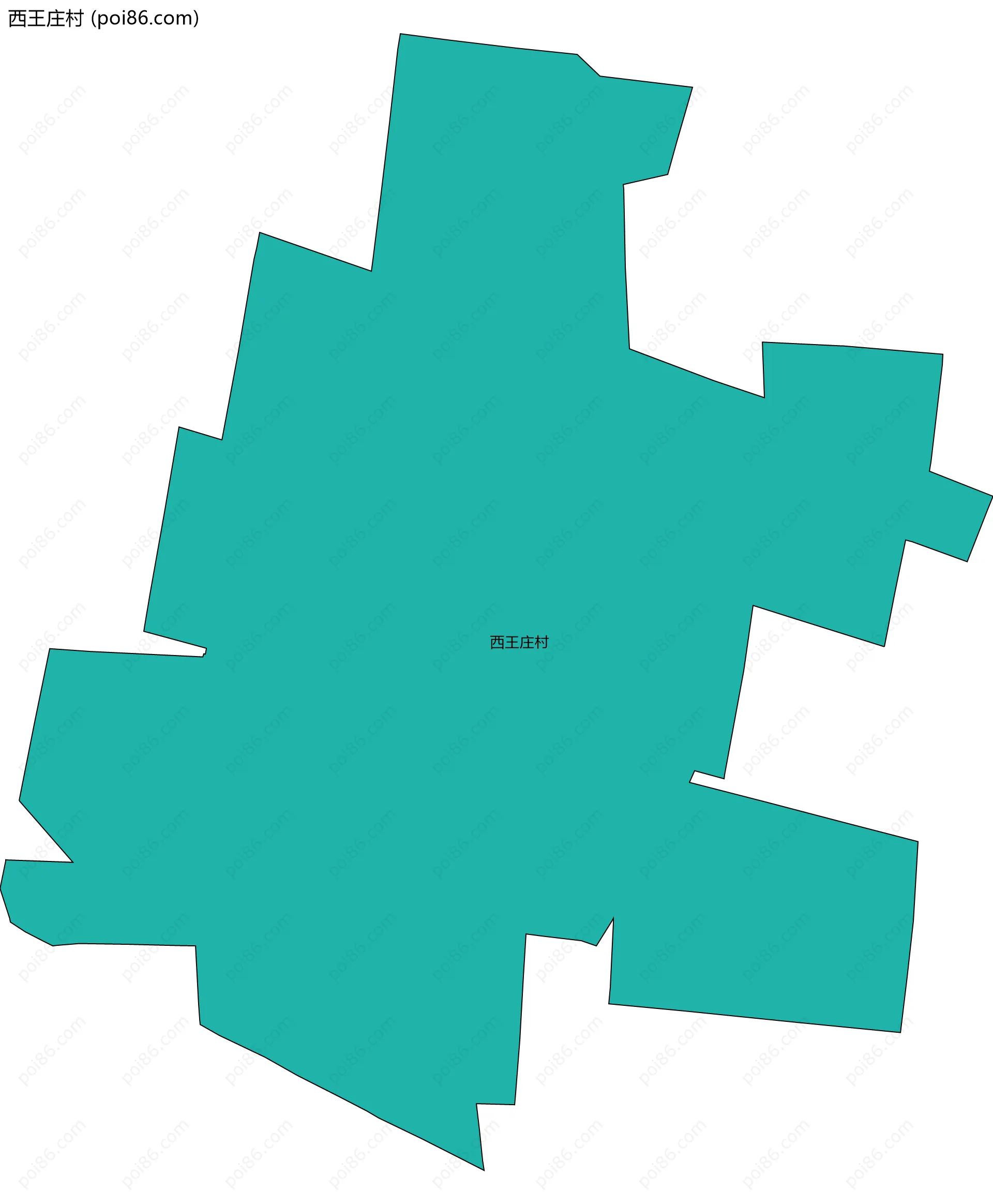 西王庄村边界地图
