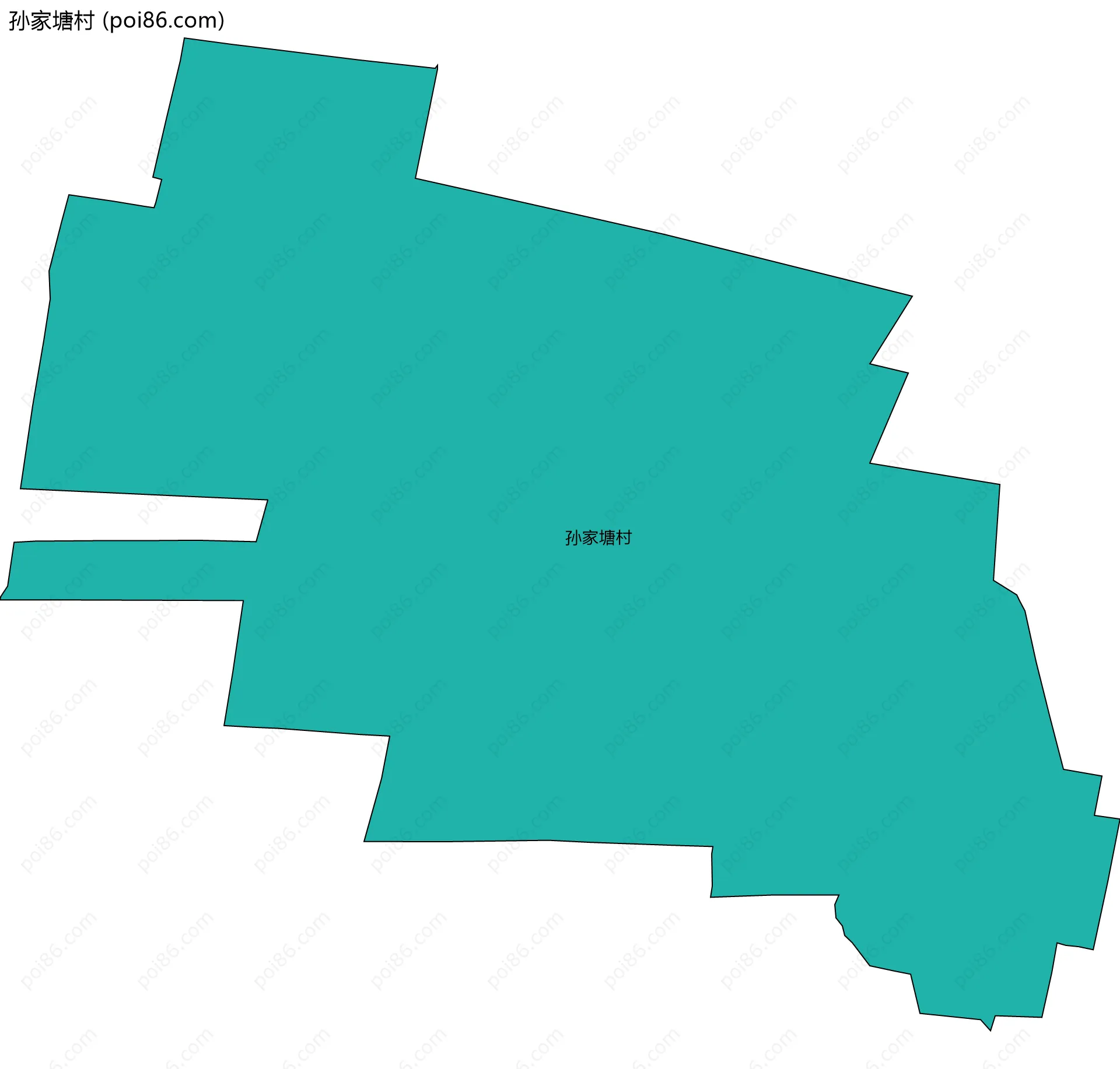 孙家塘村边界地图