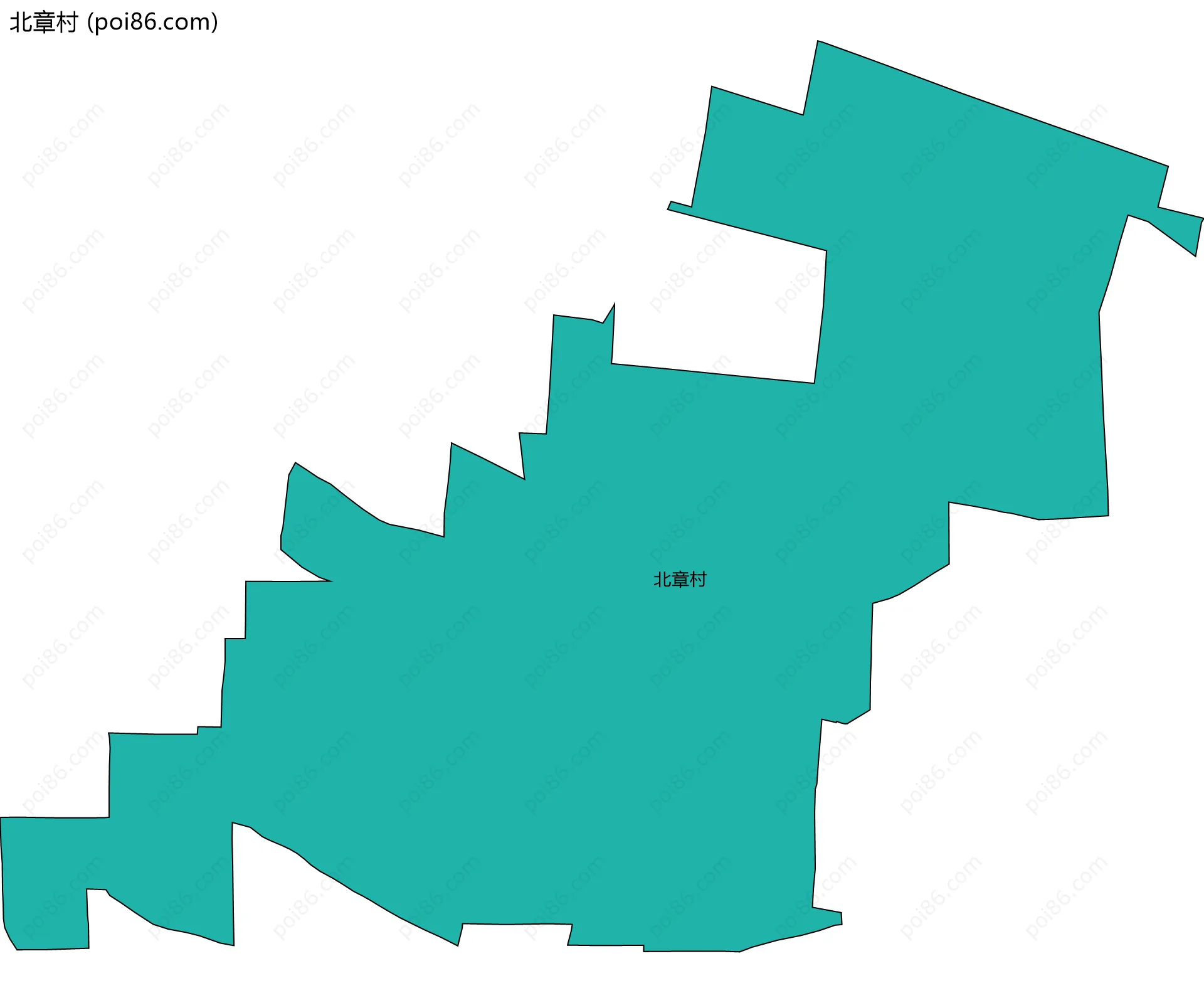 北章村边界地图