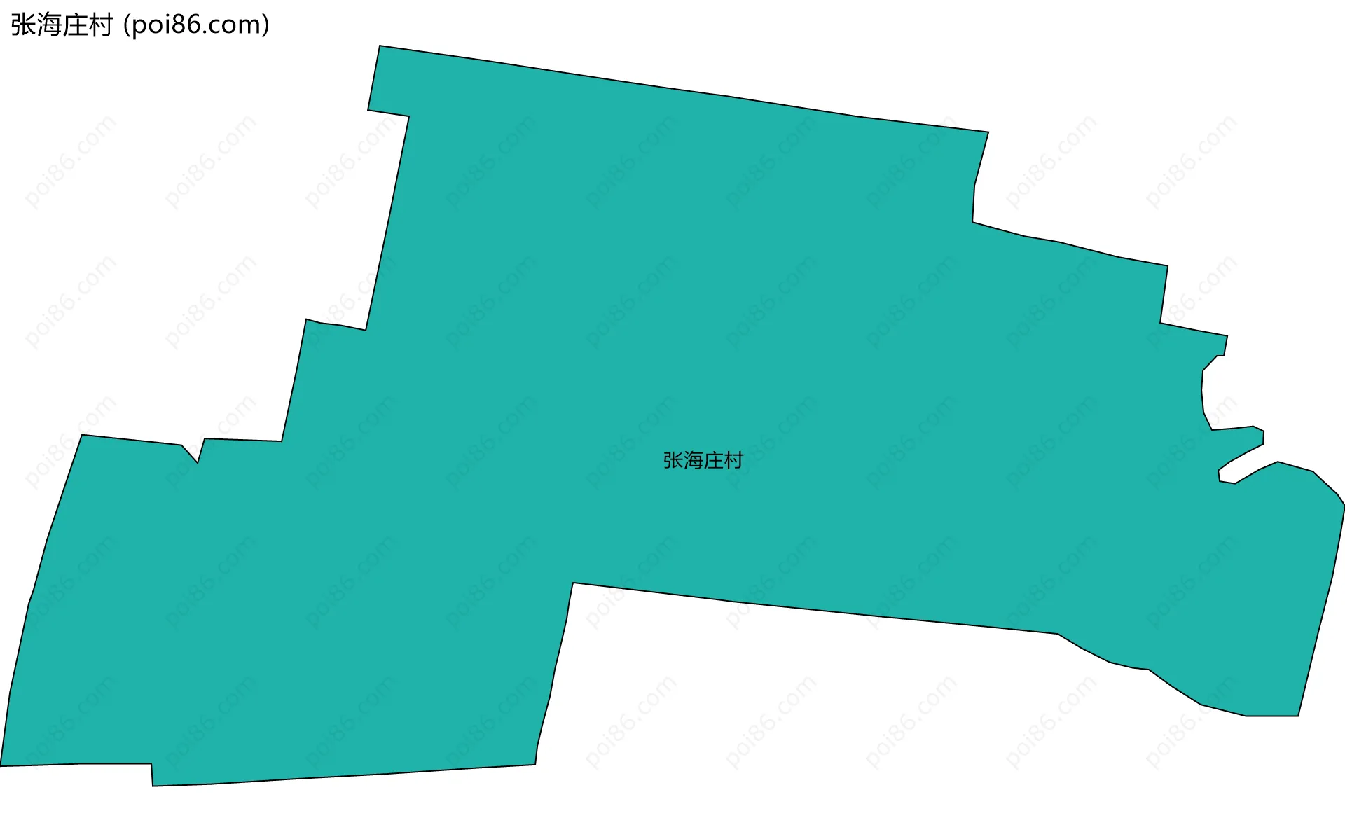 张海庄村边界地图