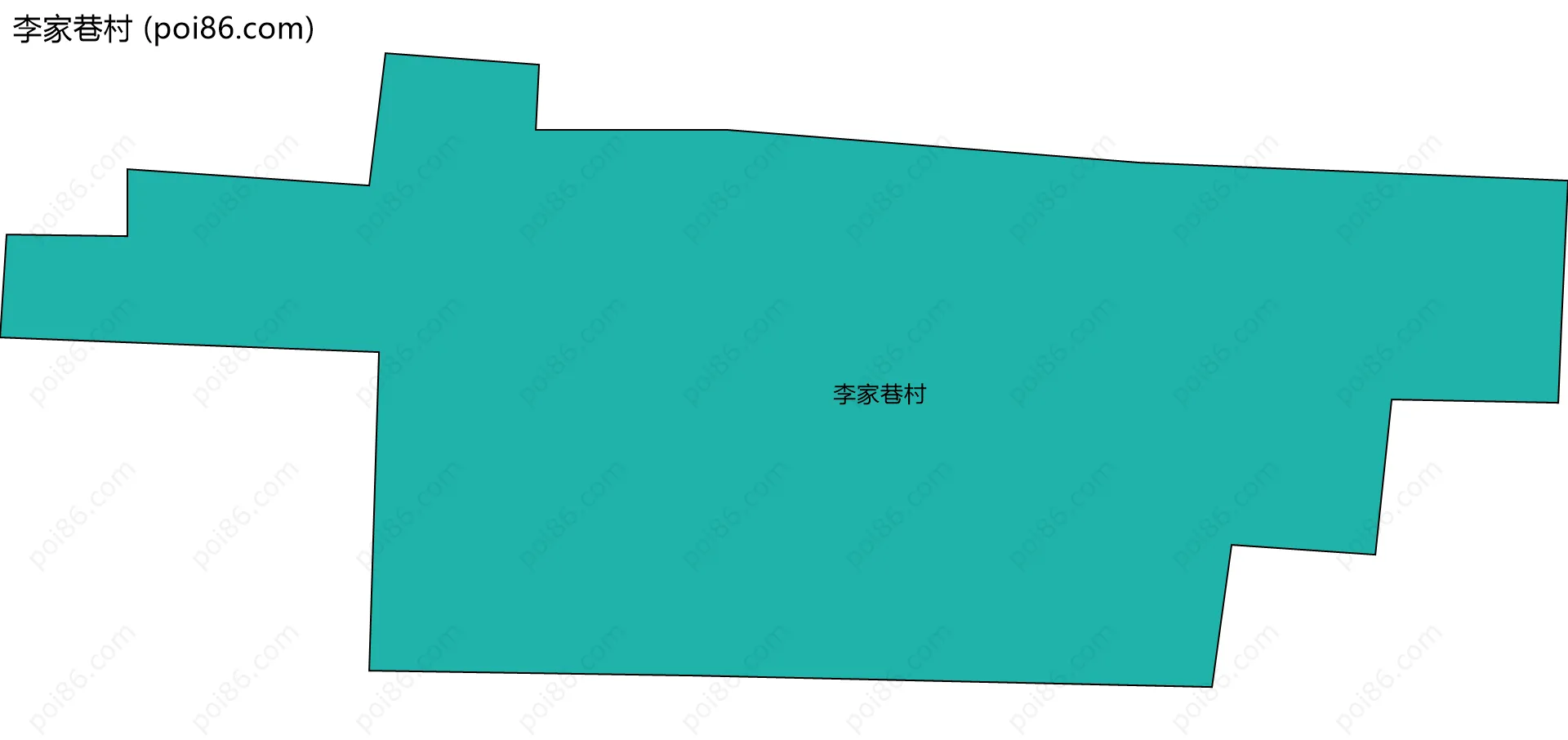 李家巷村边界地图