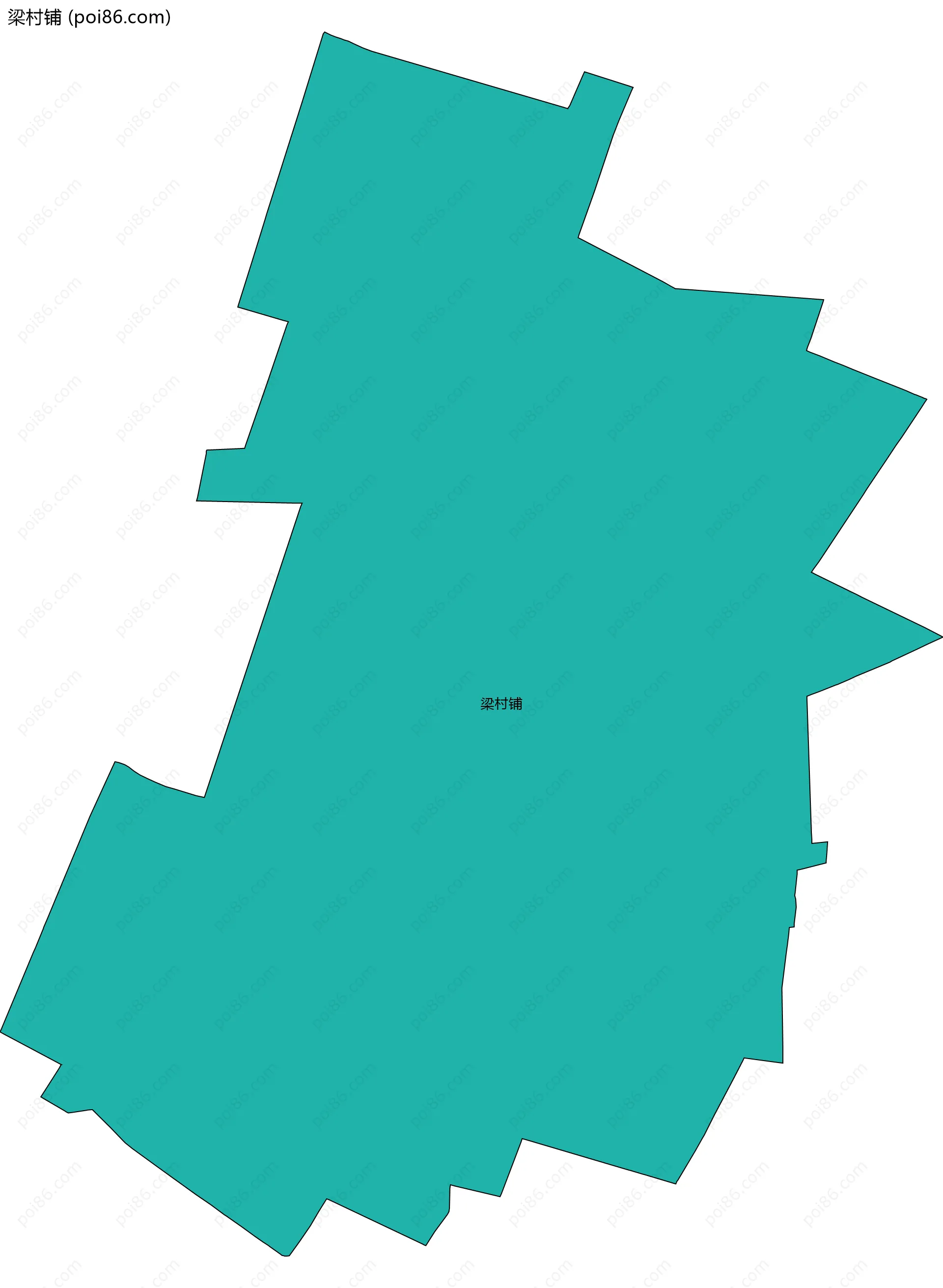 梁村铺边界地图