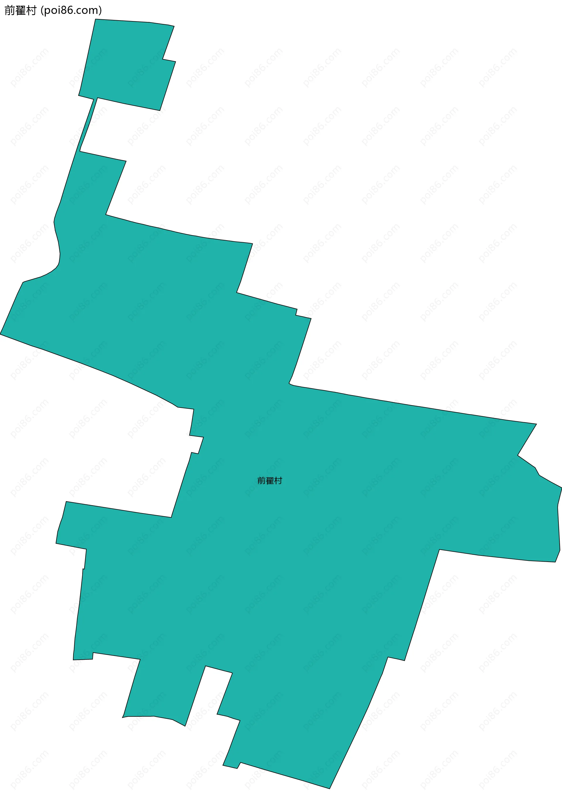 前翟村边界地图