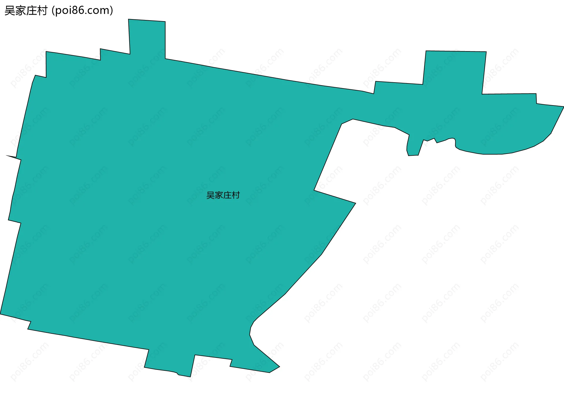 吴家庄村边界地图