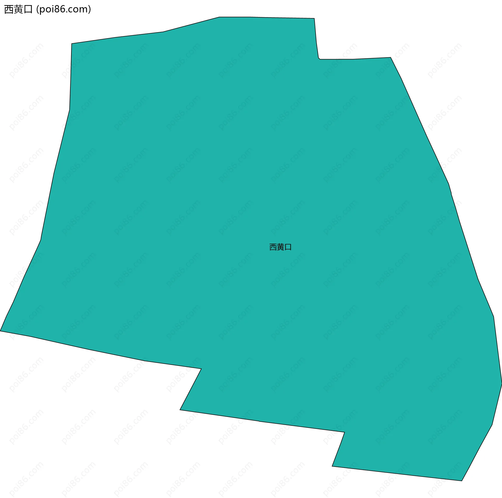 西黄口边界地图
