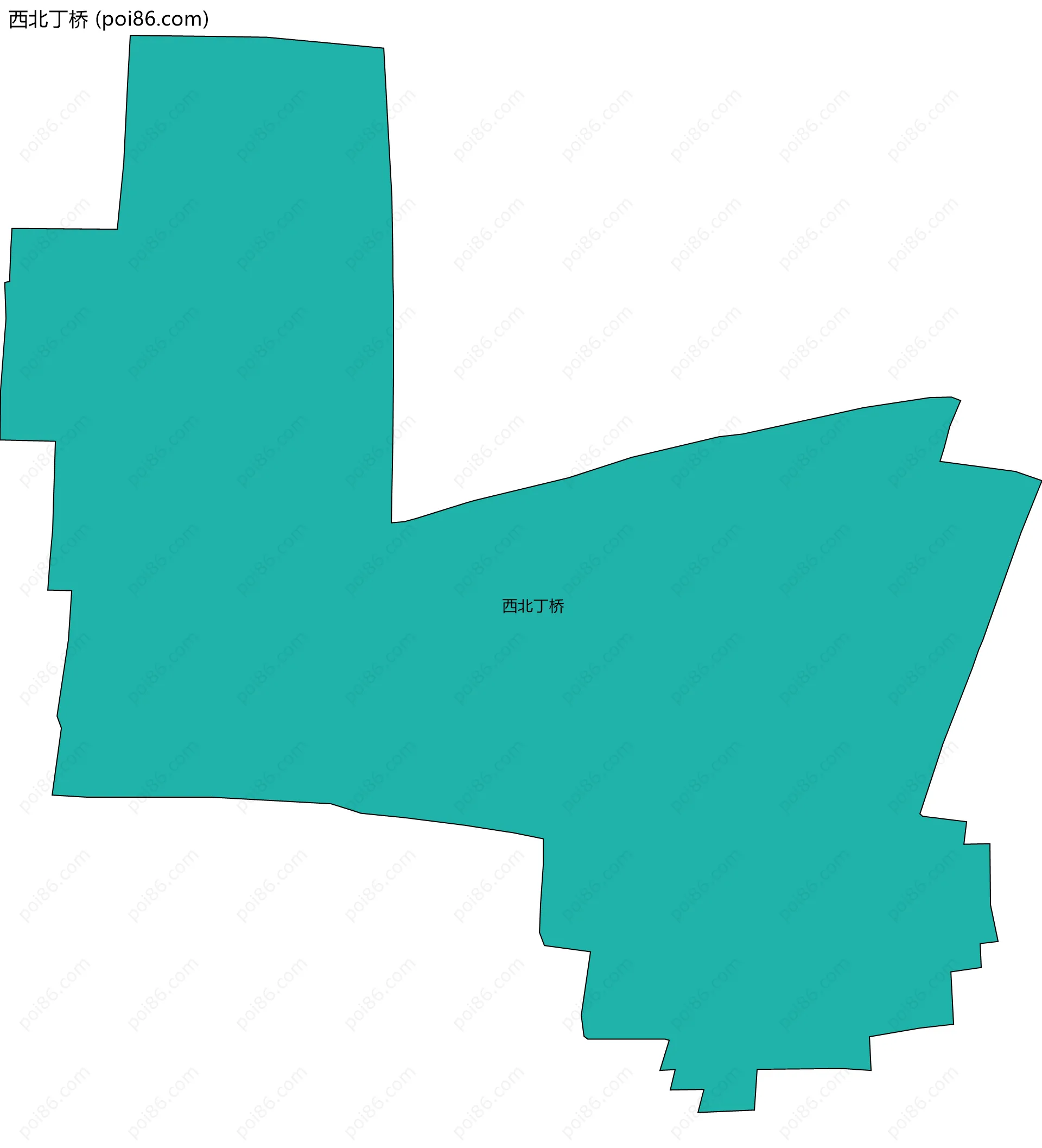 西北丁桥边界地图