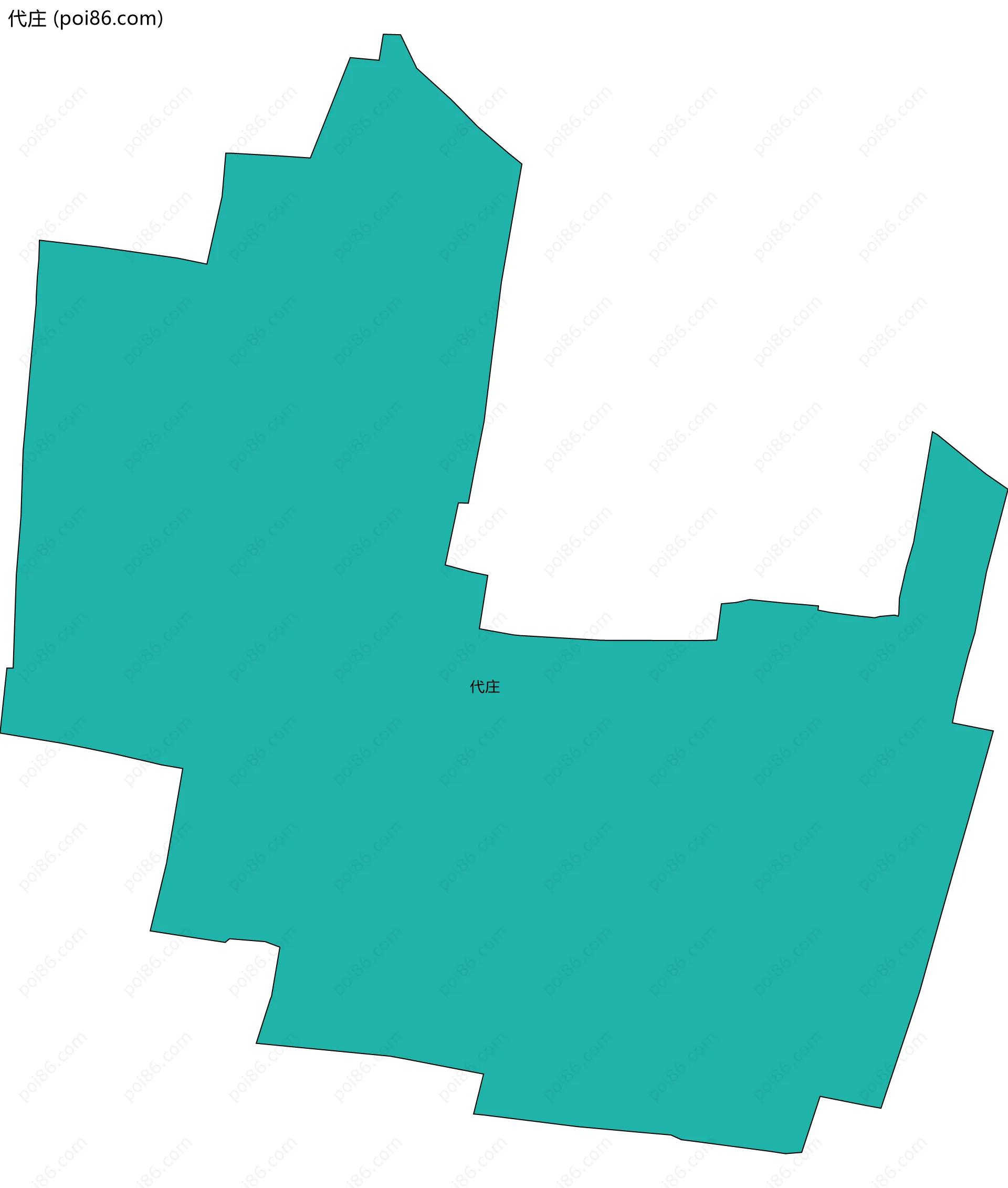代庄边界地图