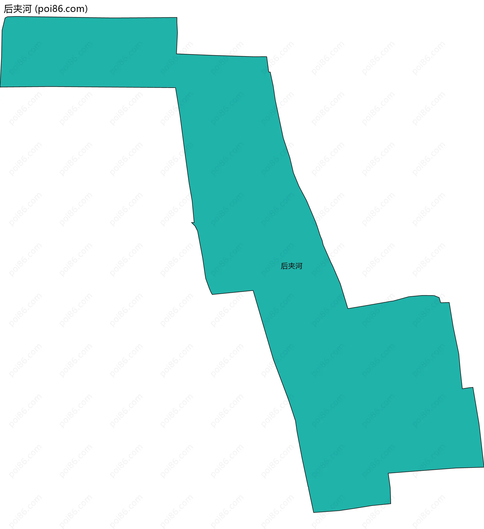 后夹河边界地图