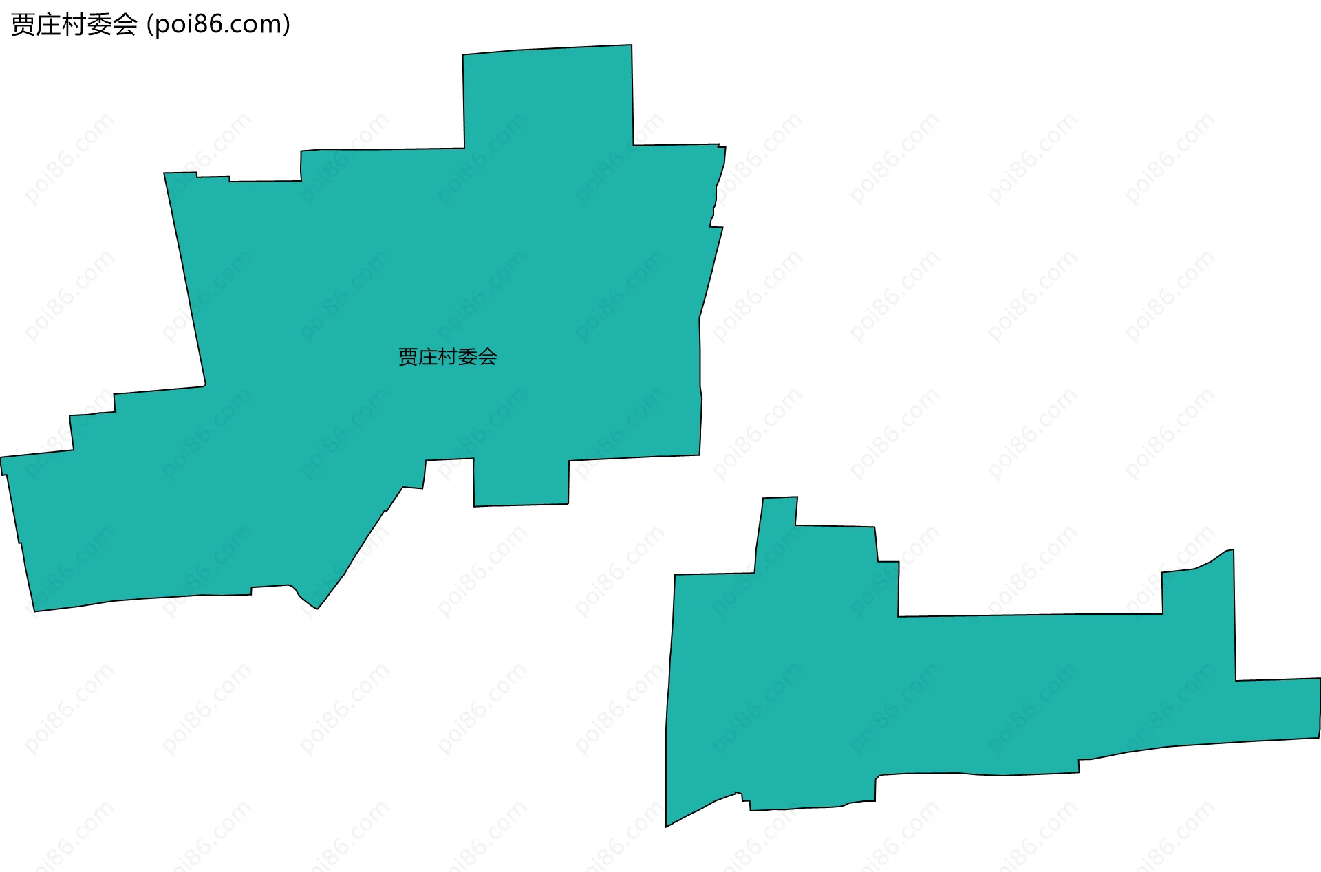 贾庄村委会边界地图