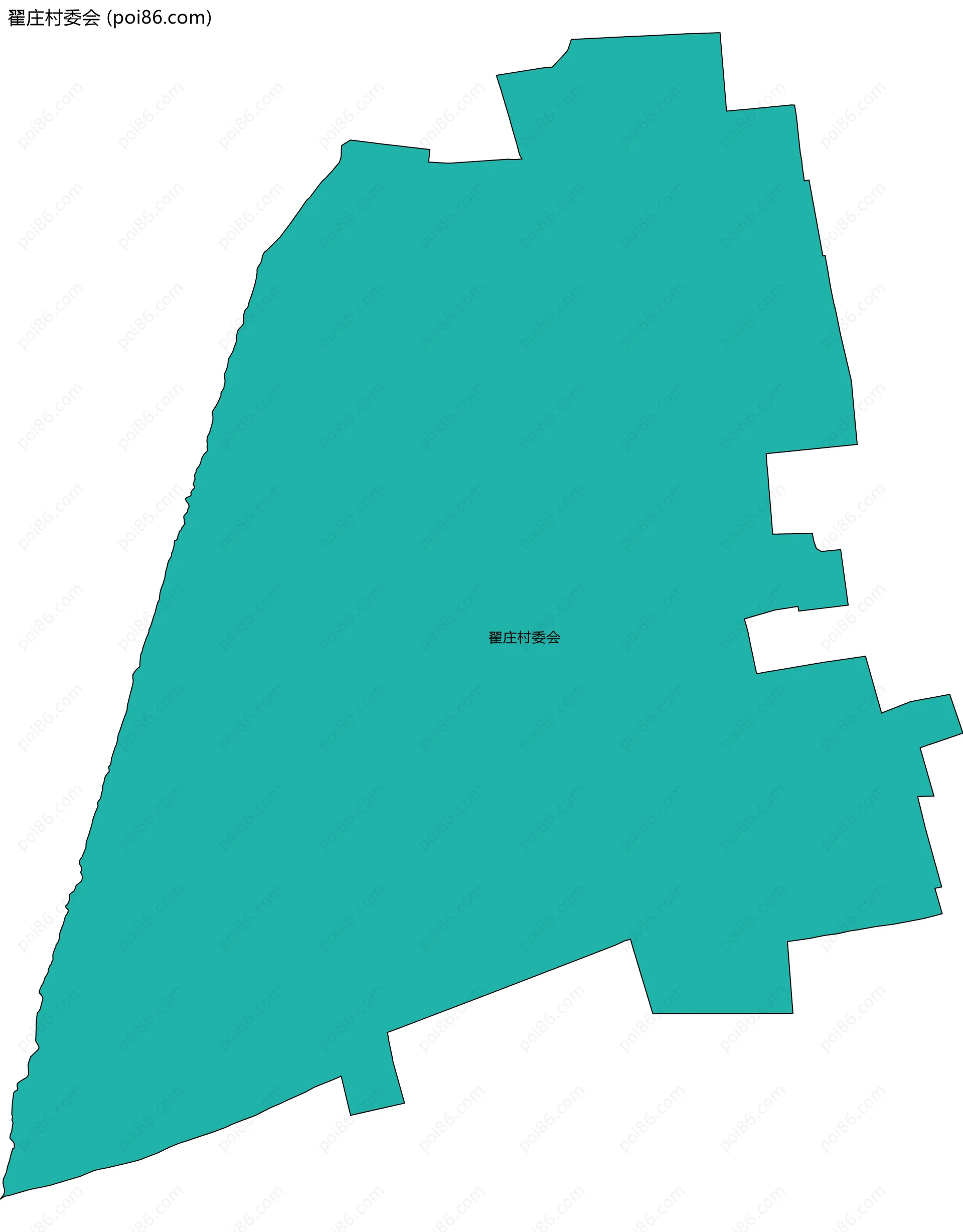 翟庄村委会边界地图