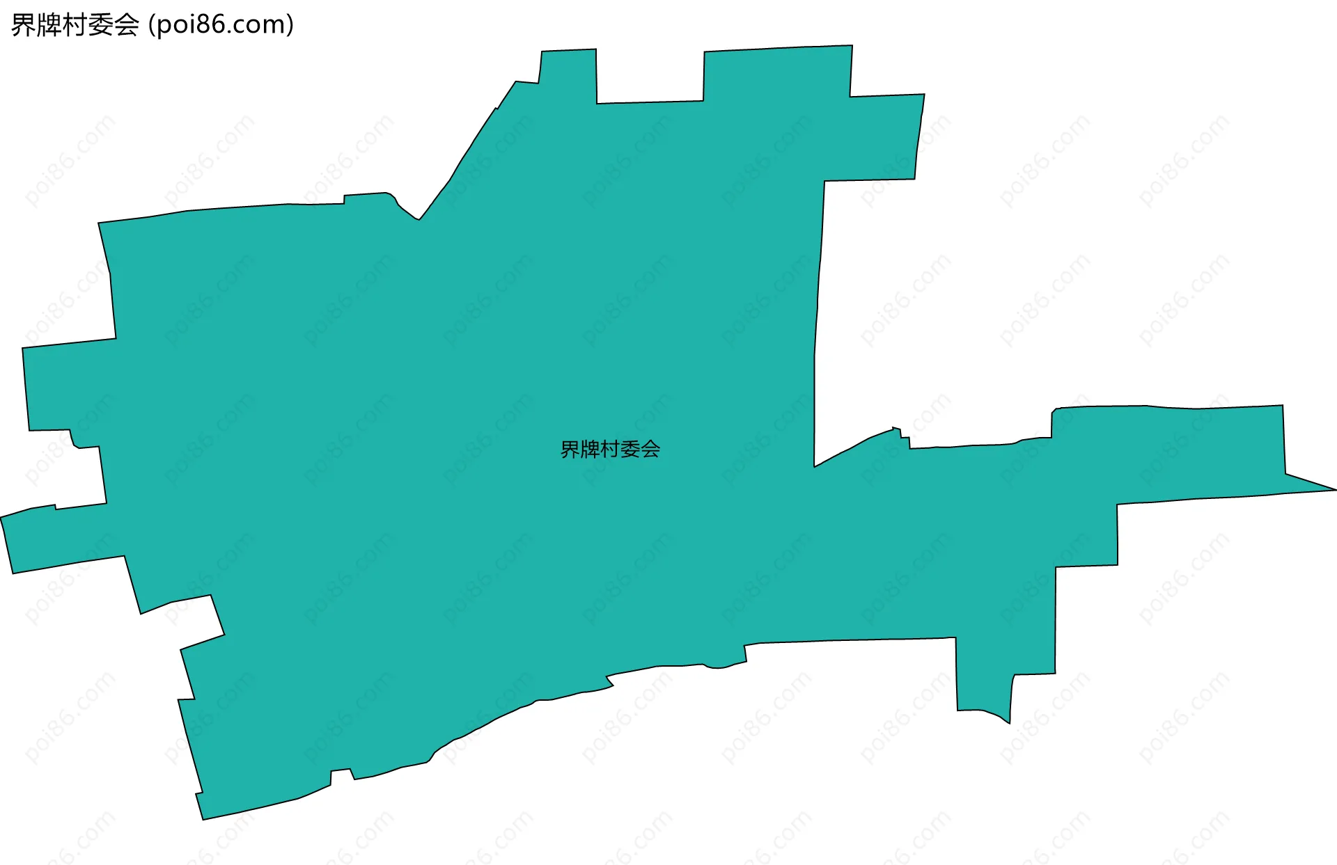界牌村委会边界地图