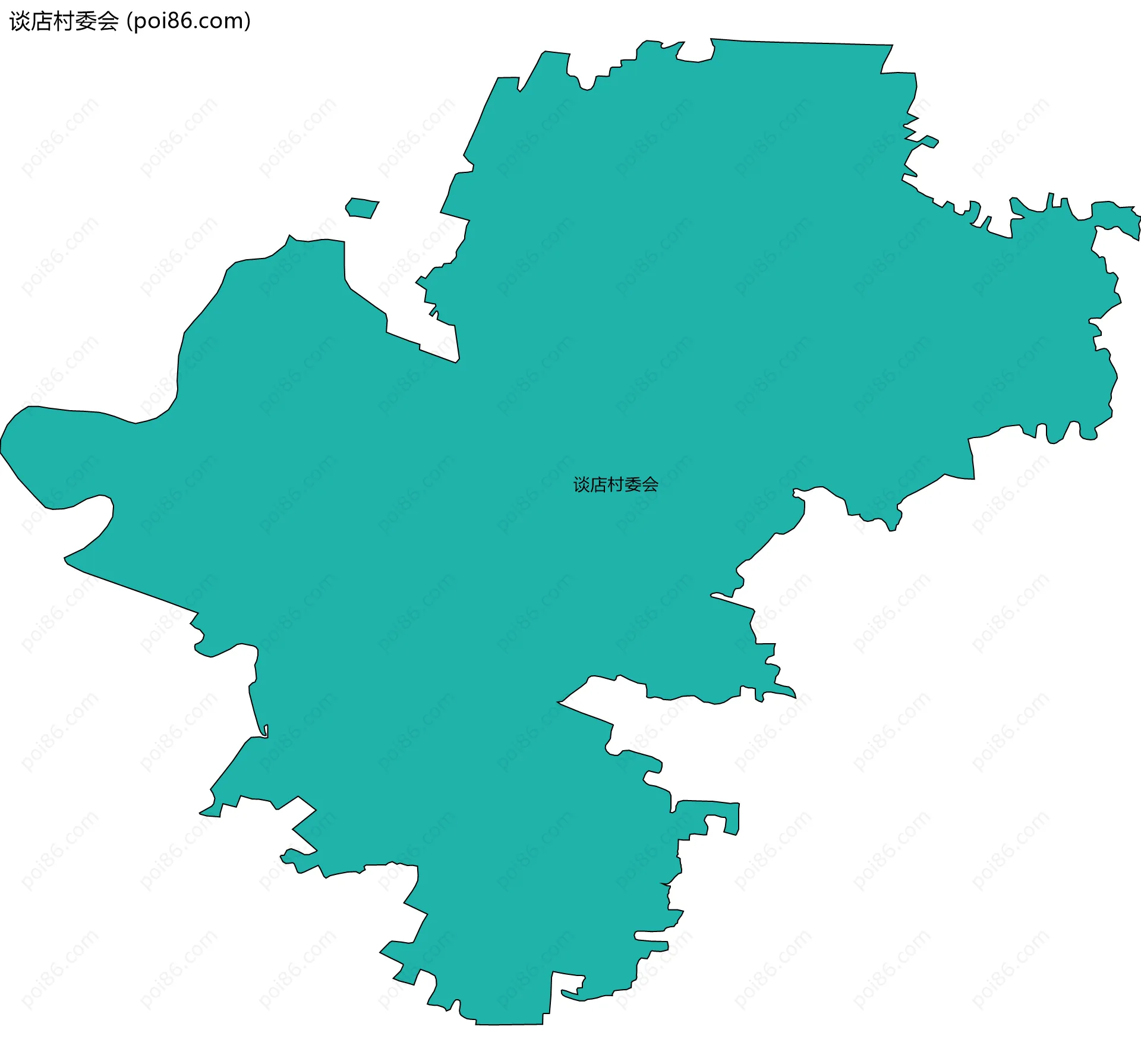 谈店村委会边界地图