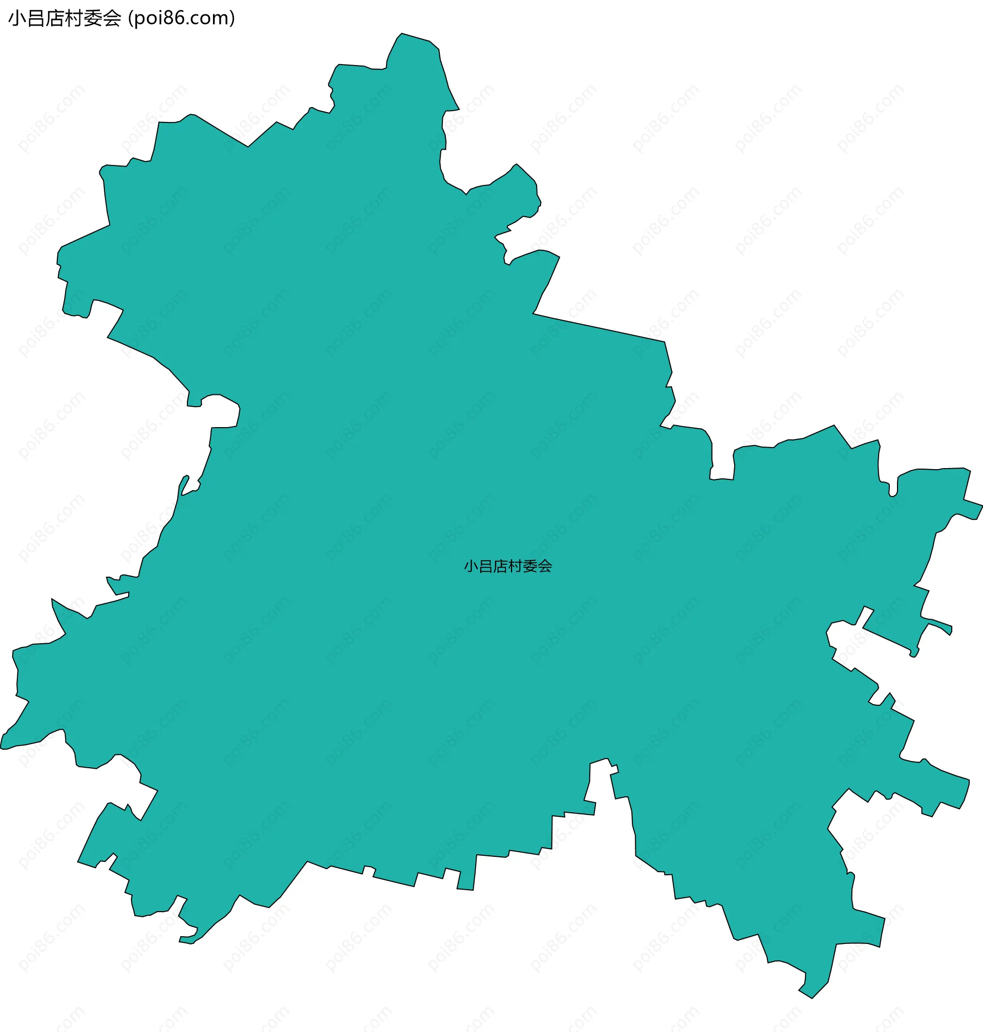 小吕店村委会边界地图