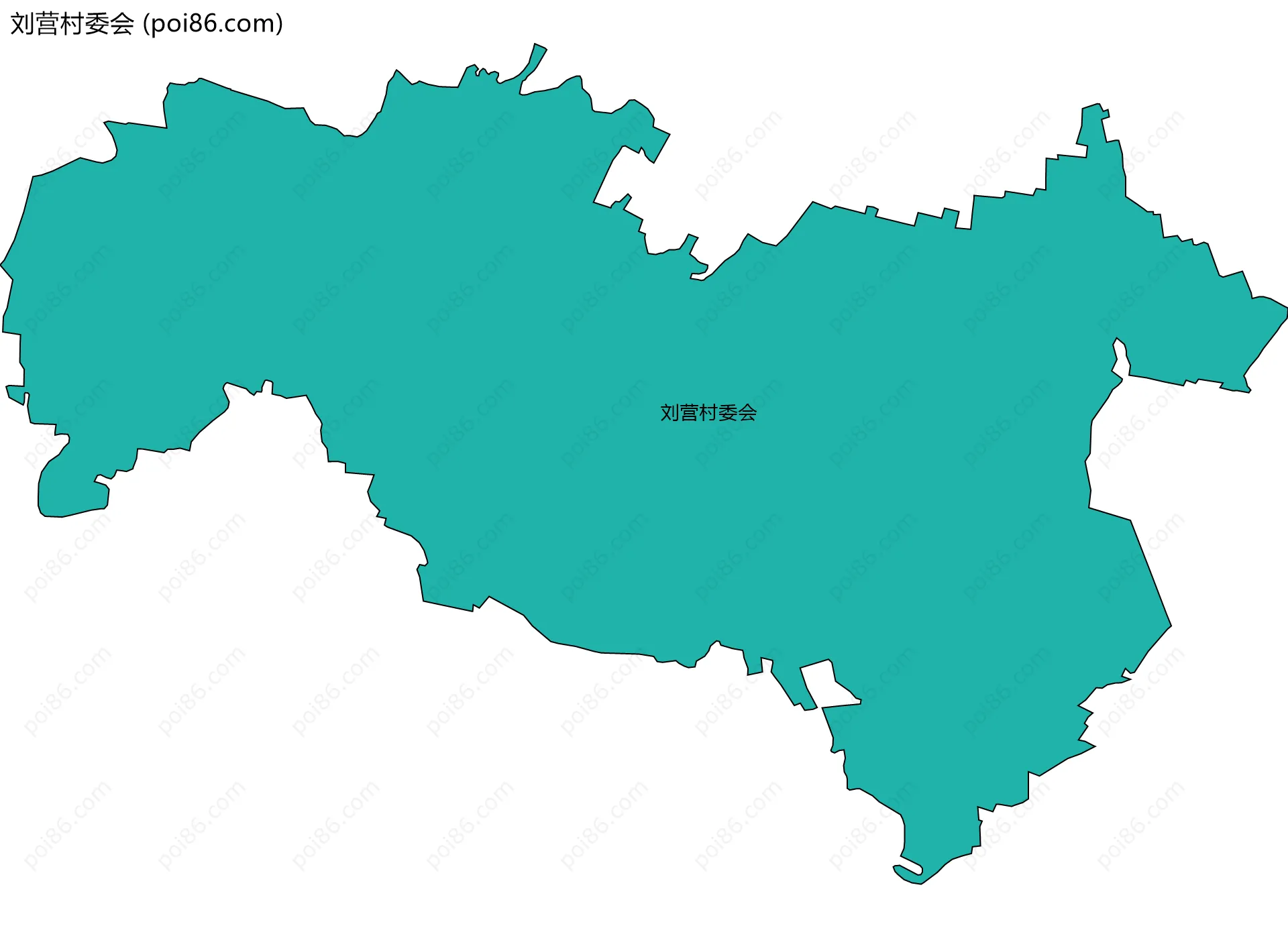 刘营村委会边界地图