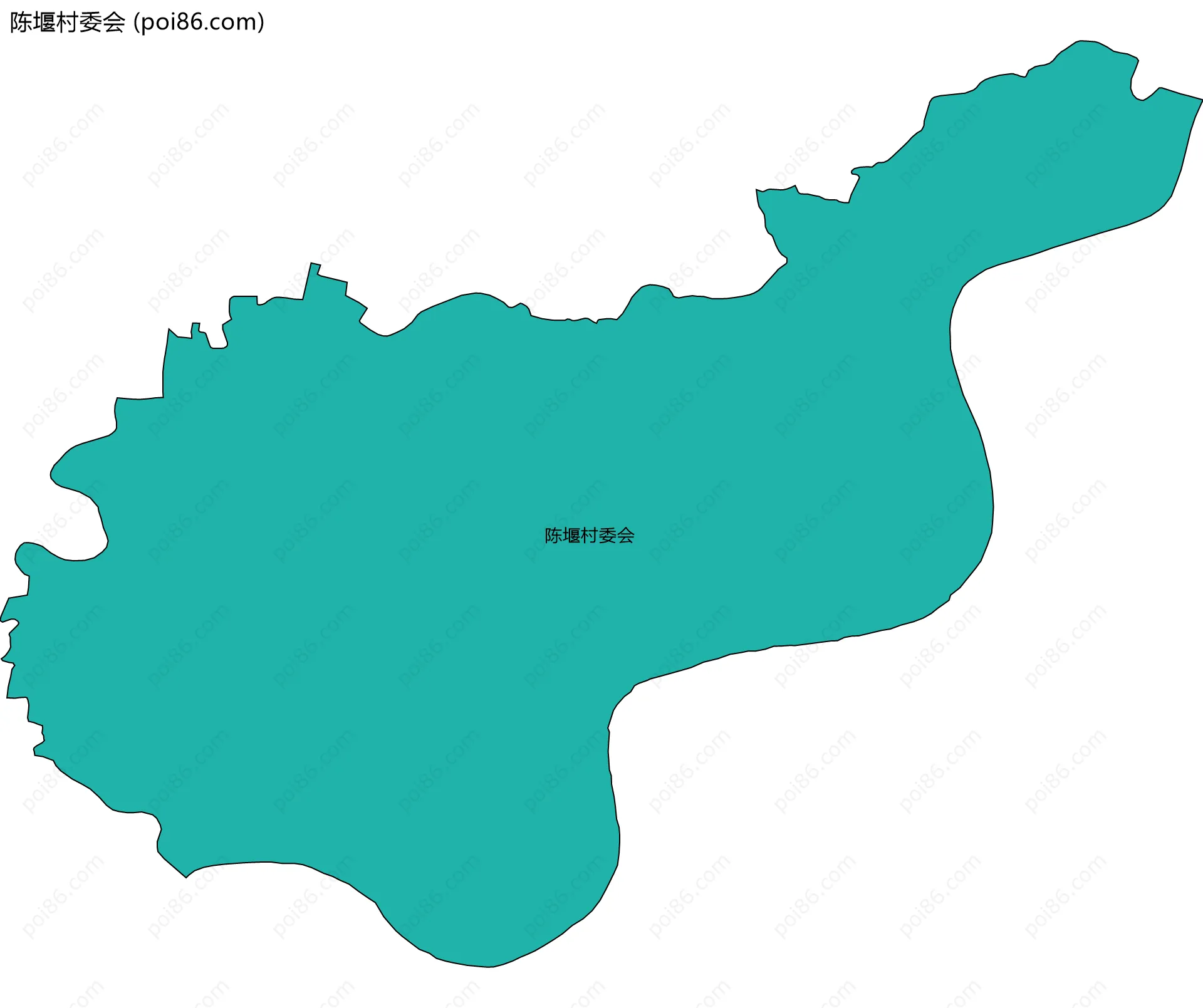 陈堰村委会边界地图