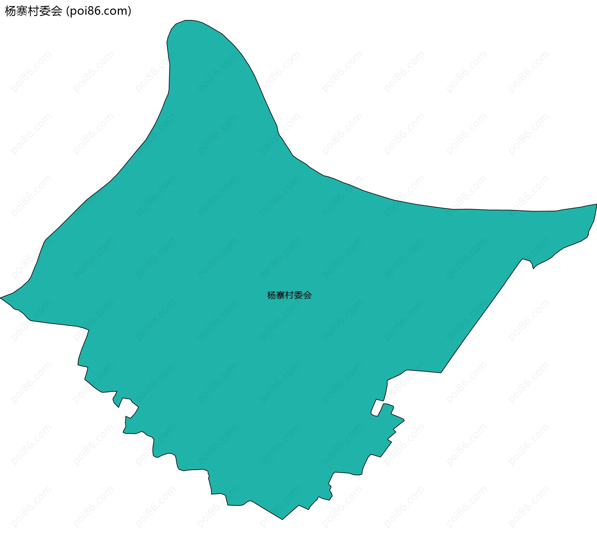 杨寨村委会边界地图