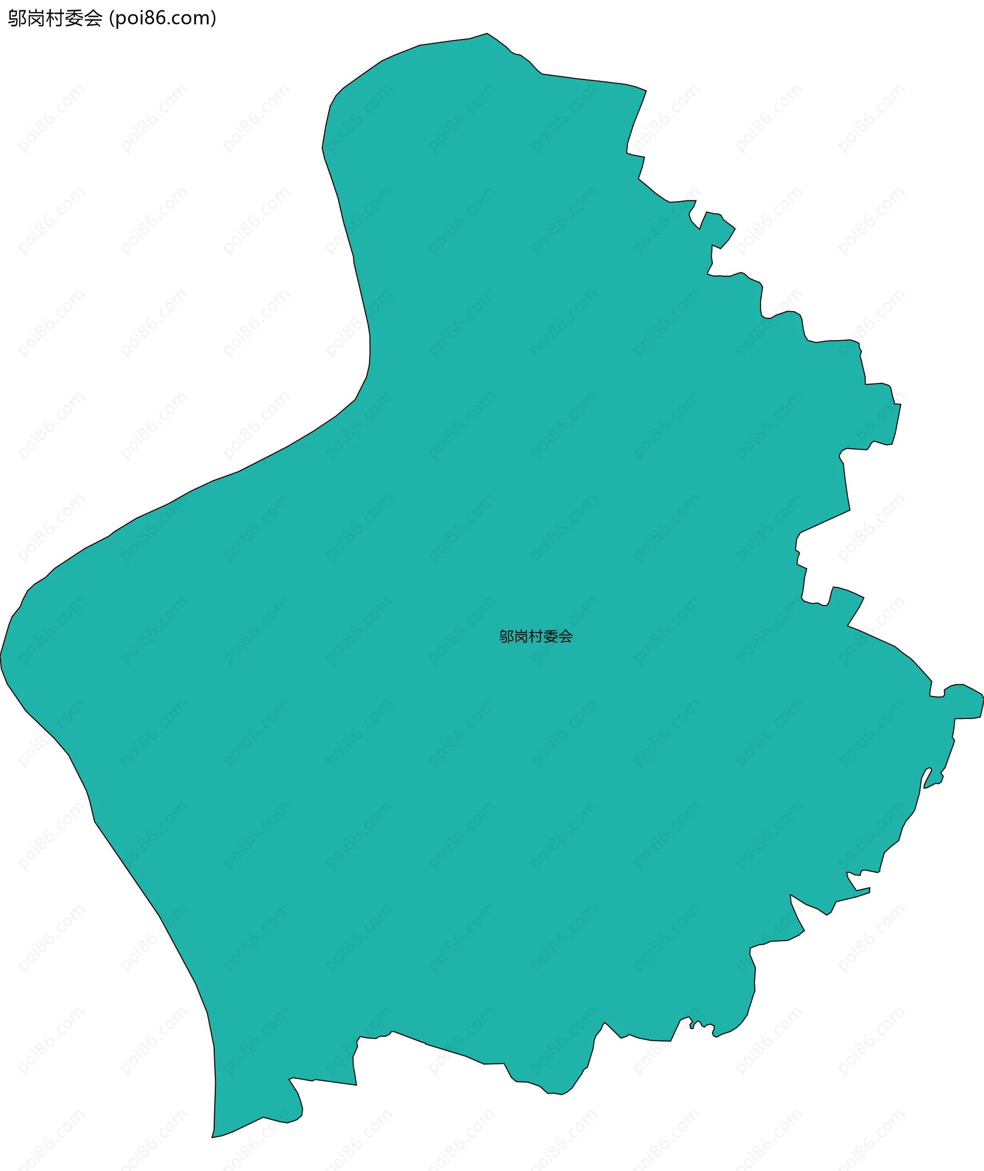 邬岗村委会边界地图