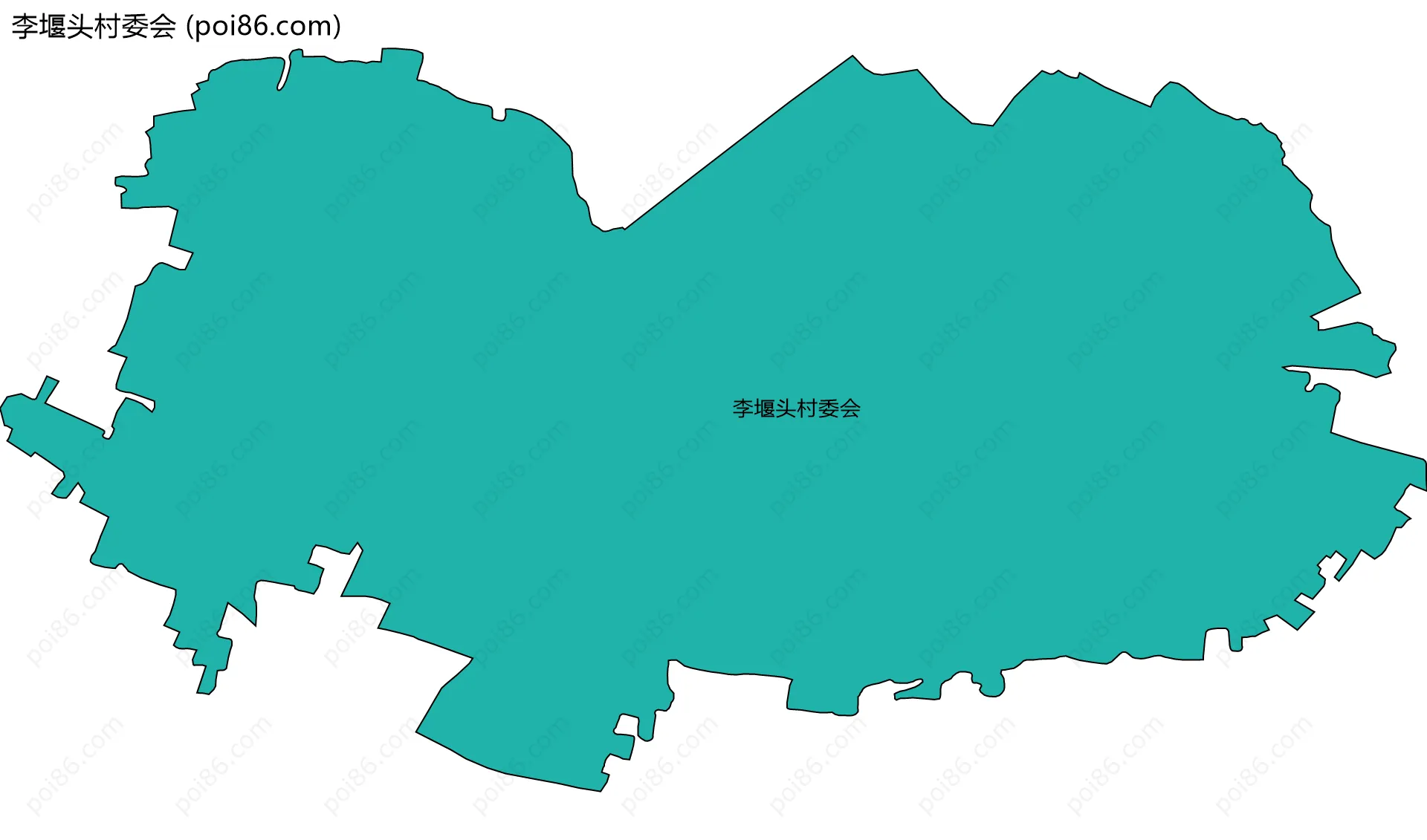 李堰头村委会边界地图