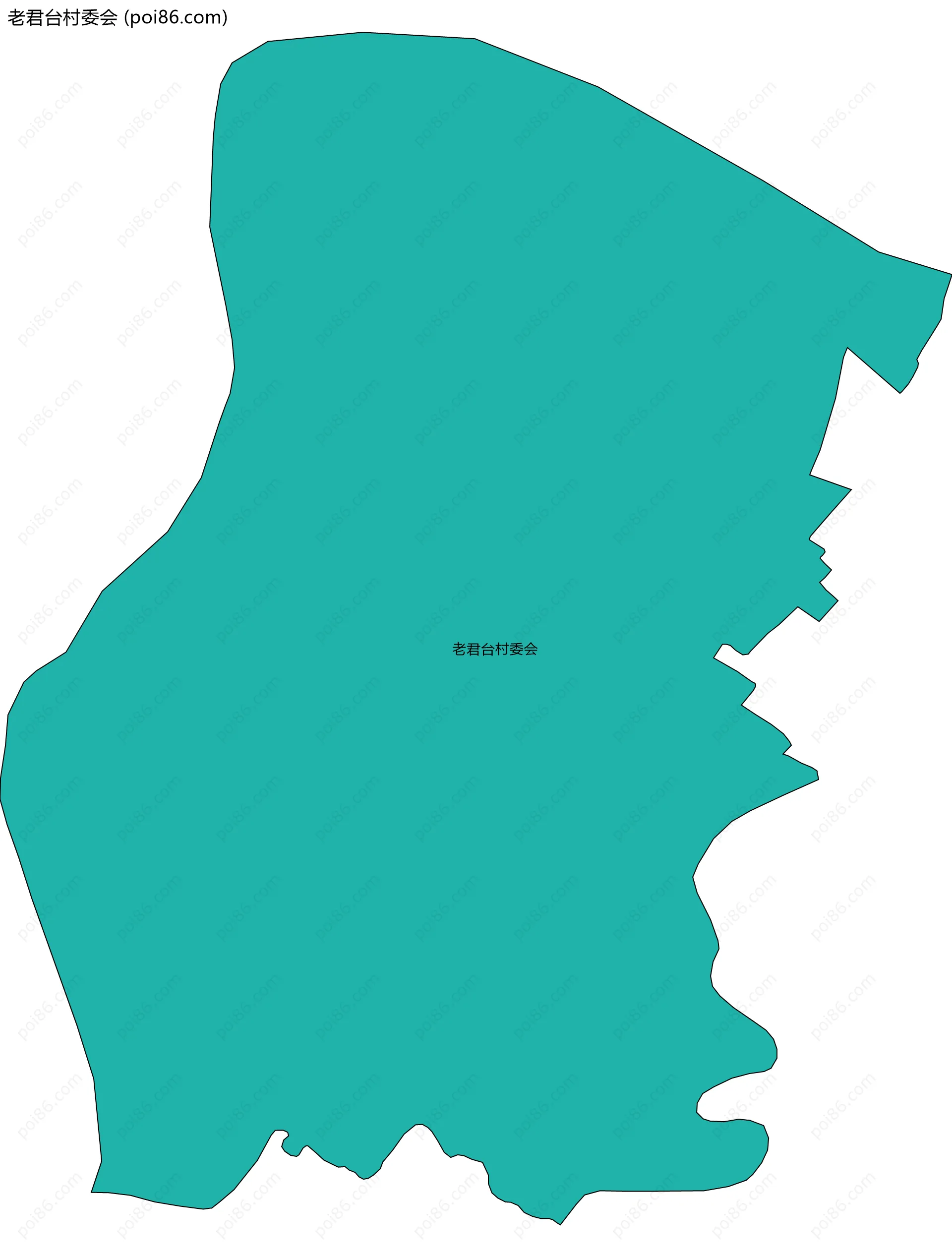 老君台村委会边界地图