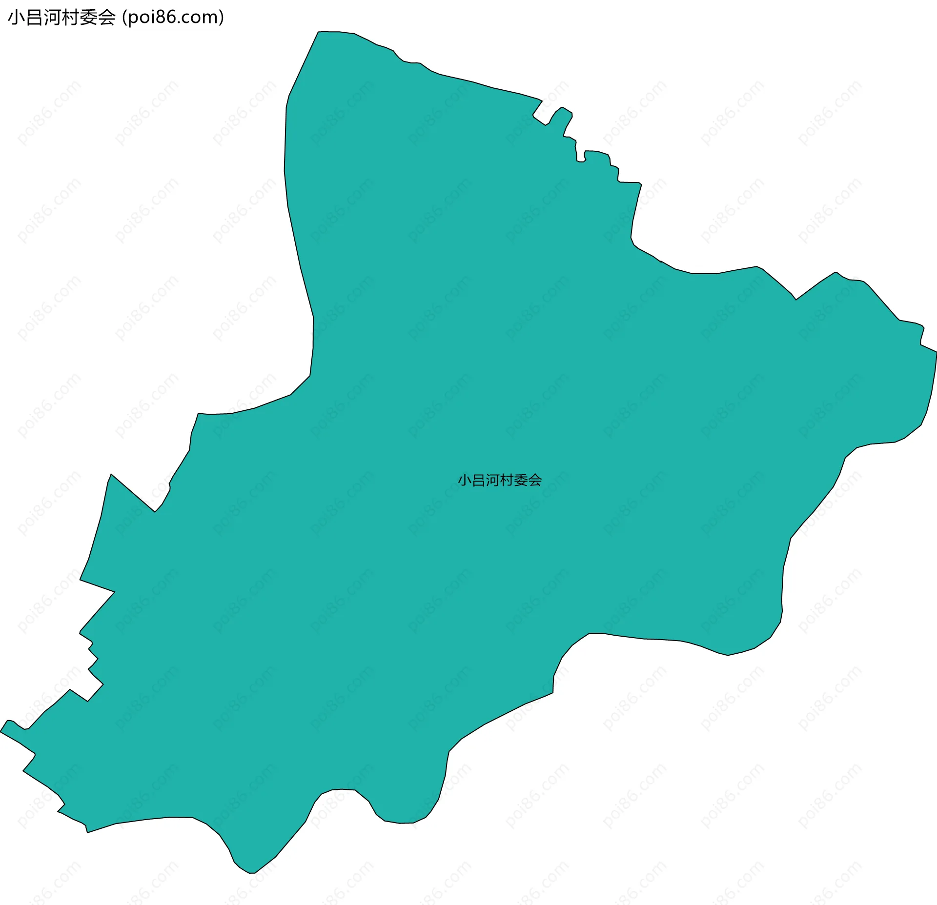 小吕河村委会边界地图