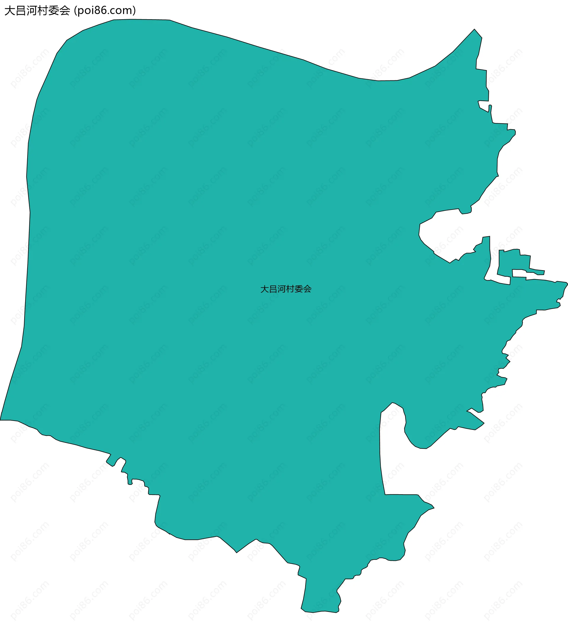 大吕河村委会边界地图