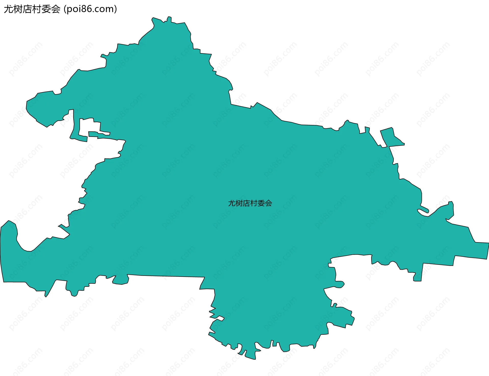 尤树店村委会边界地图