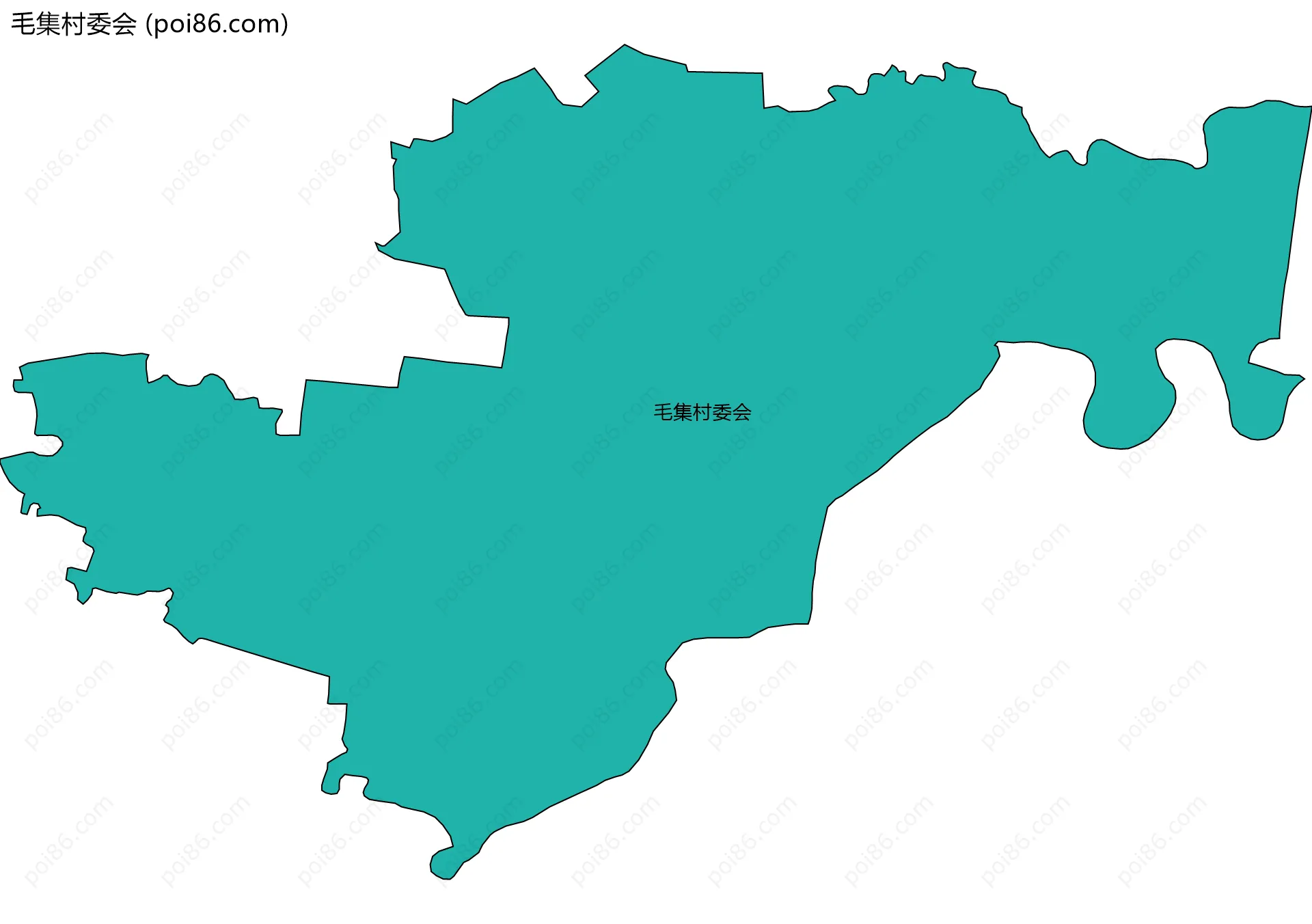 毛集村委会边界地图