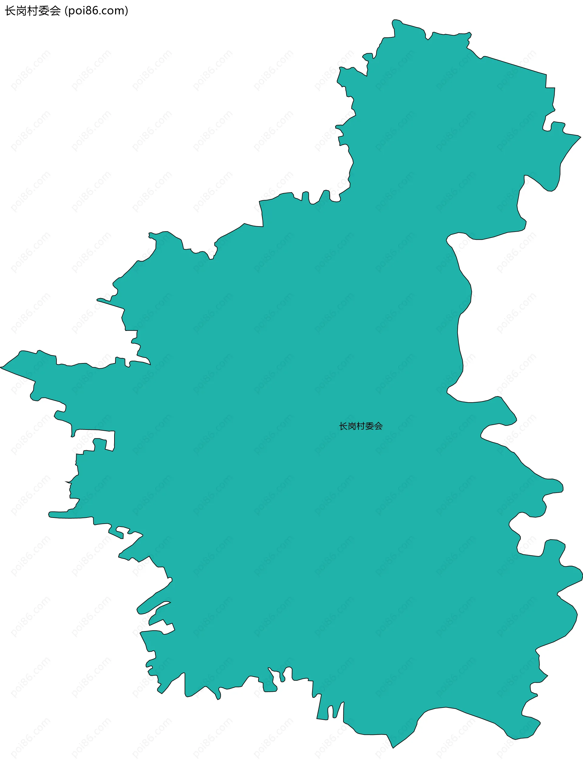 长岗村委会边界地图