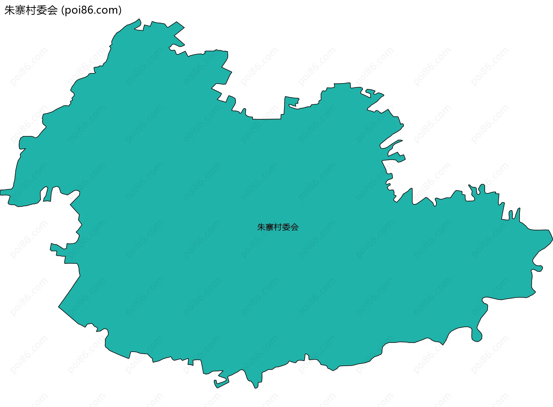 朱寨村委会边界地图