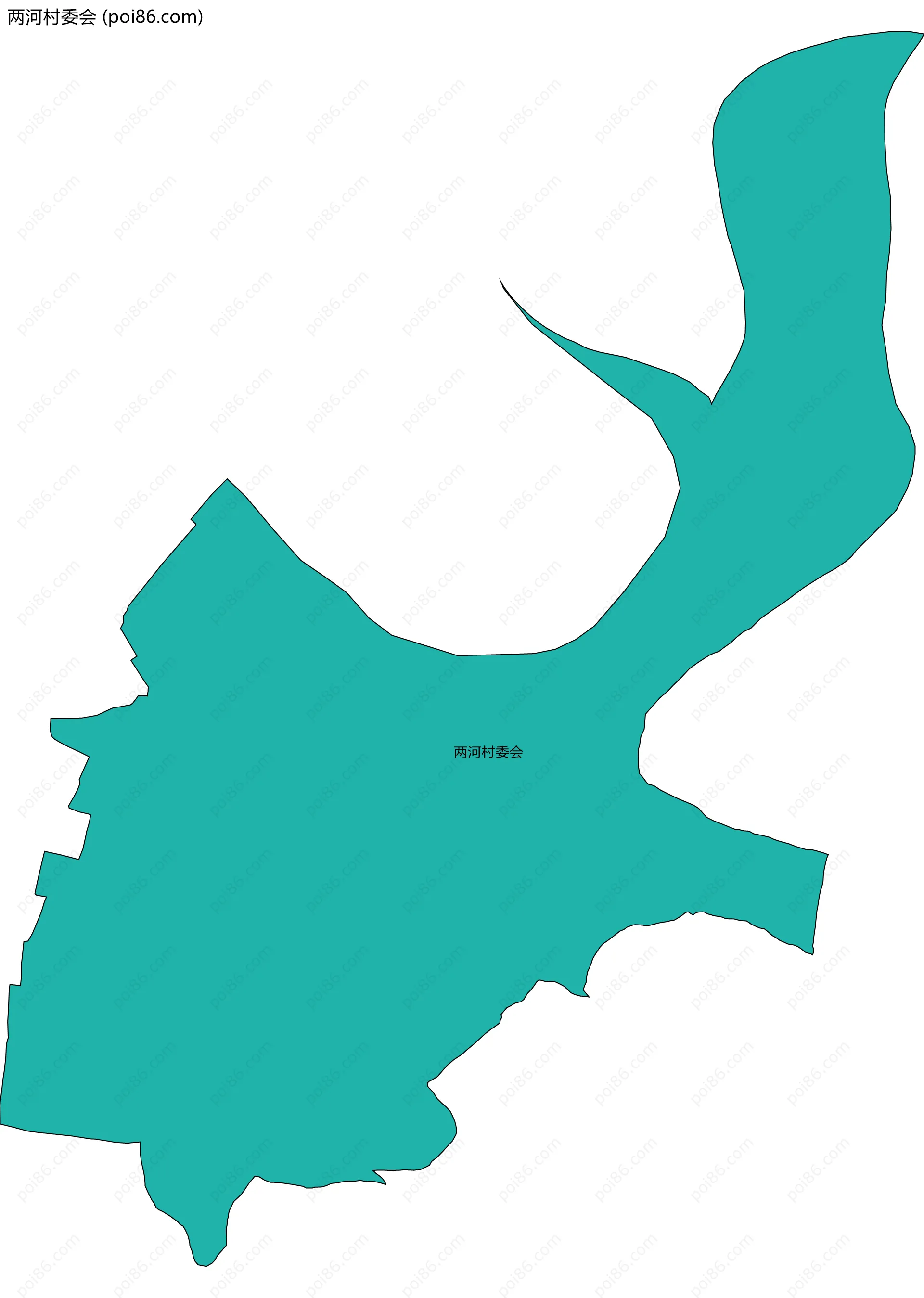 两河村委会边界地图