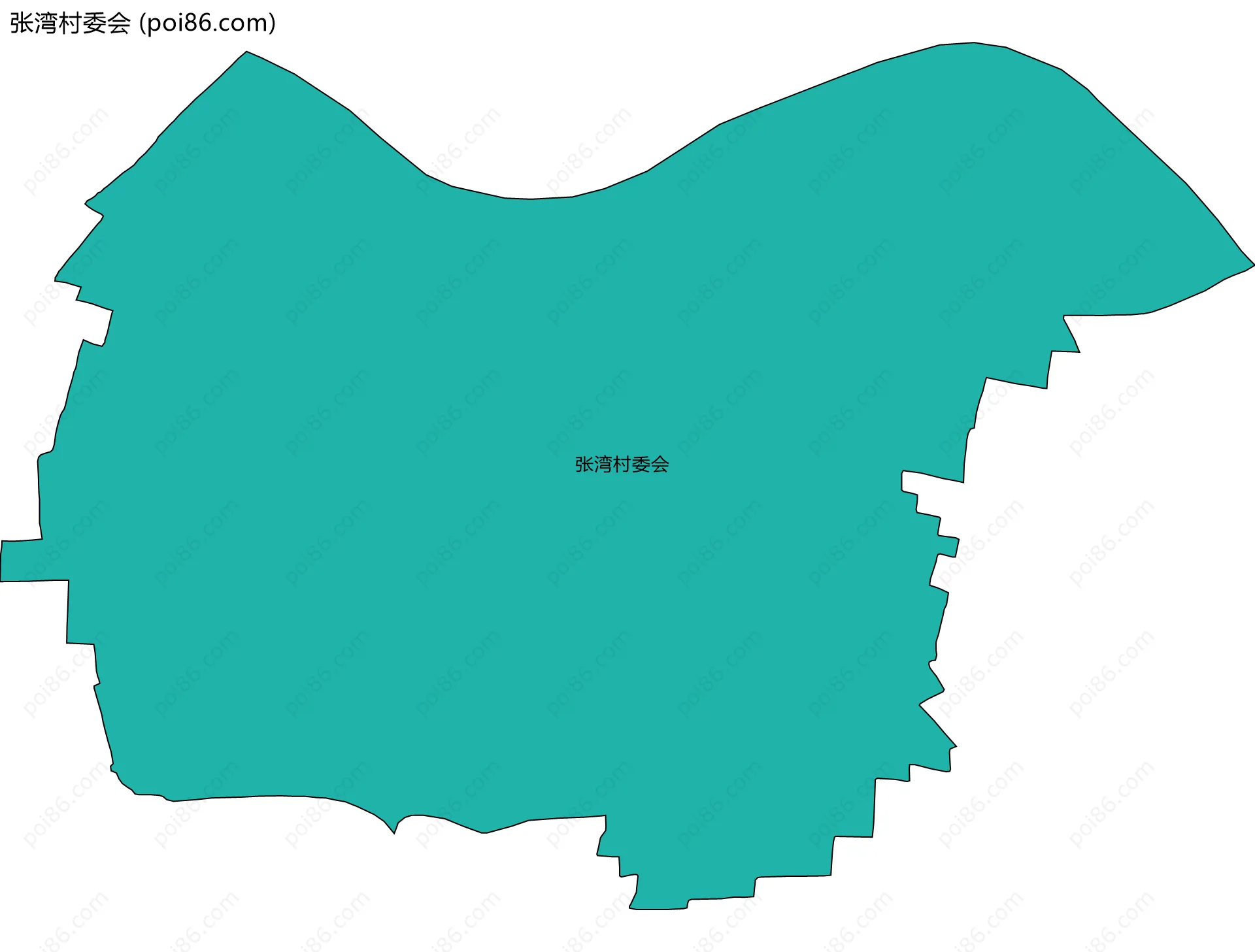 张湾村委会边界地图