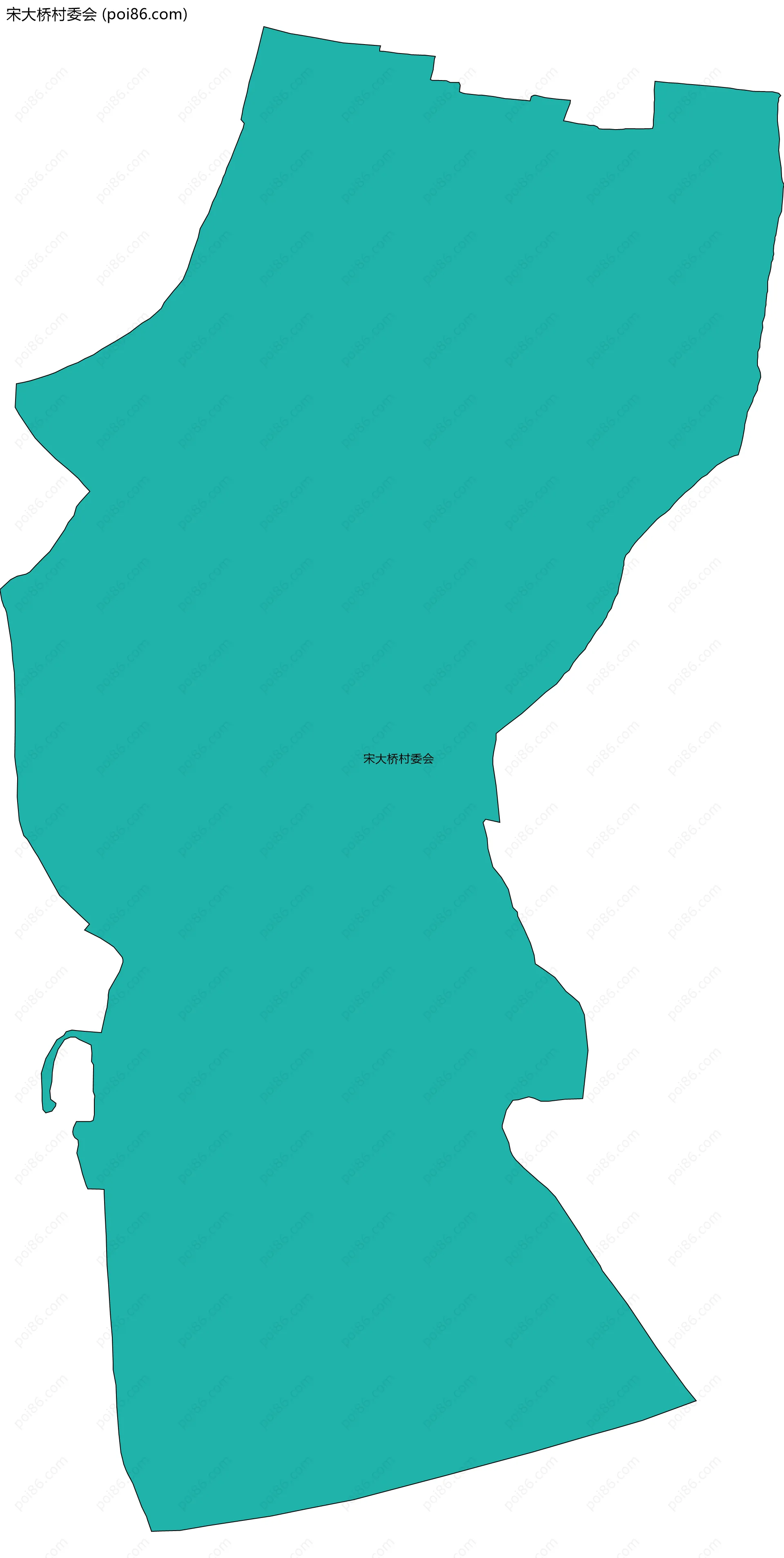 宋大桥村委会边界地图