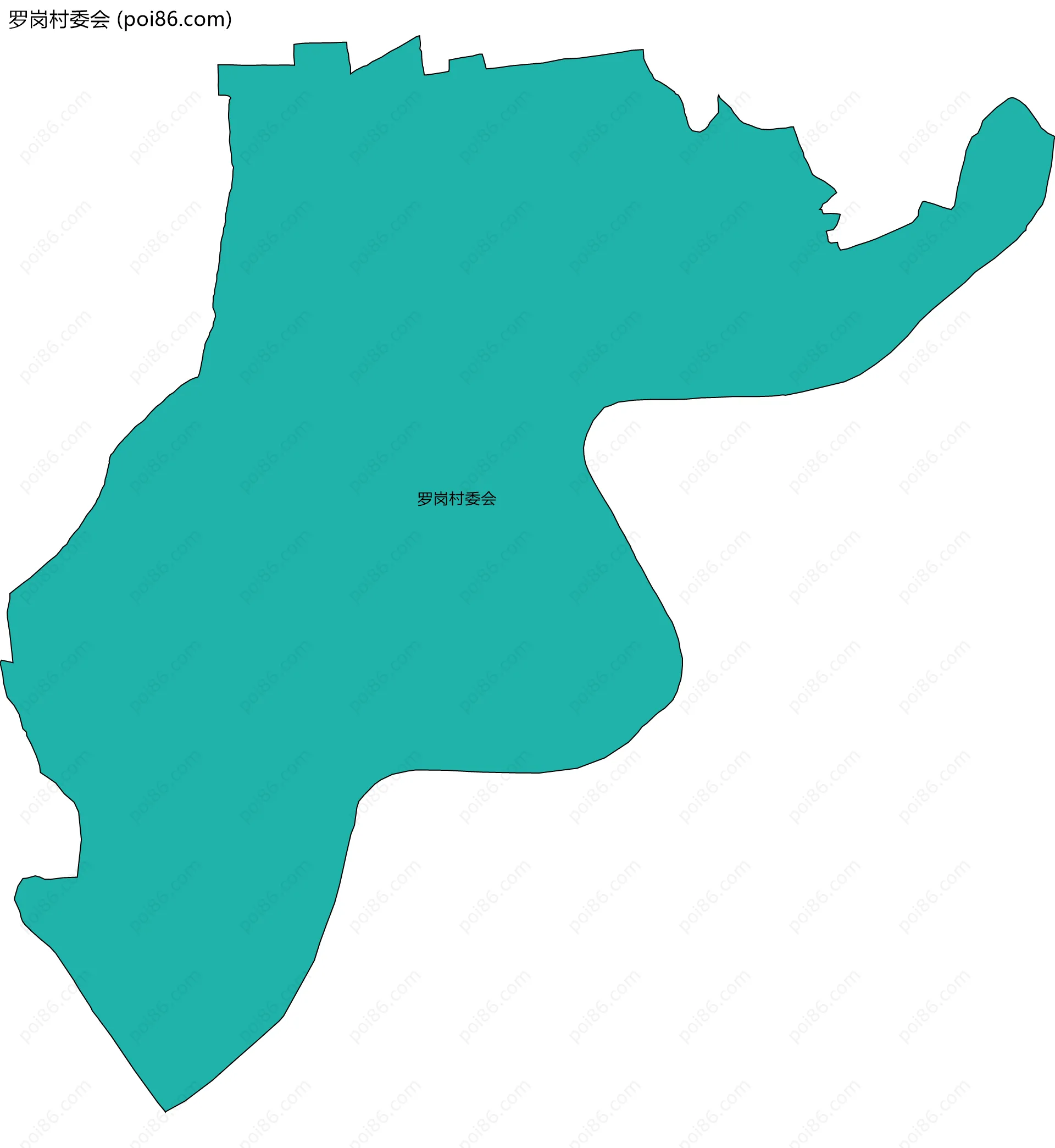 罗岗村委会边界地图