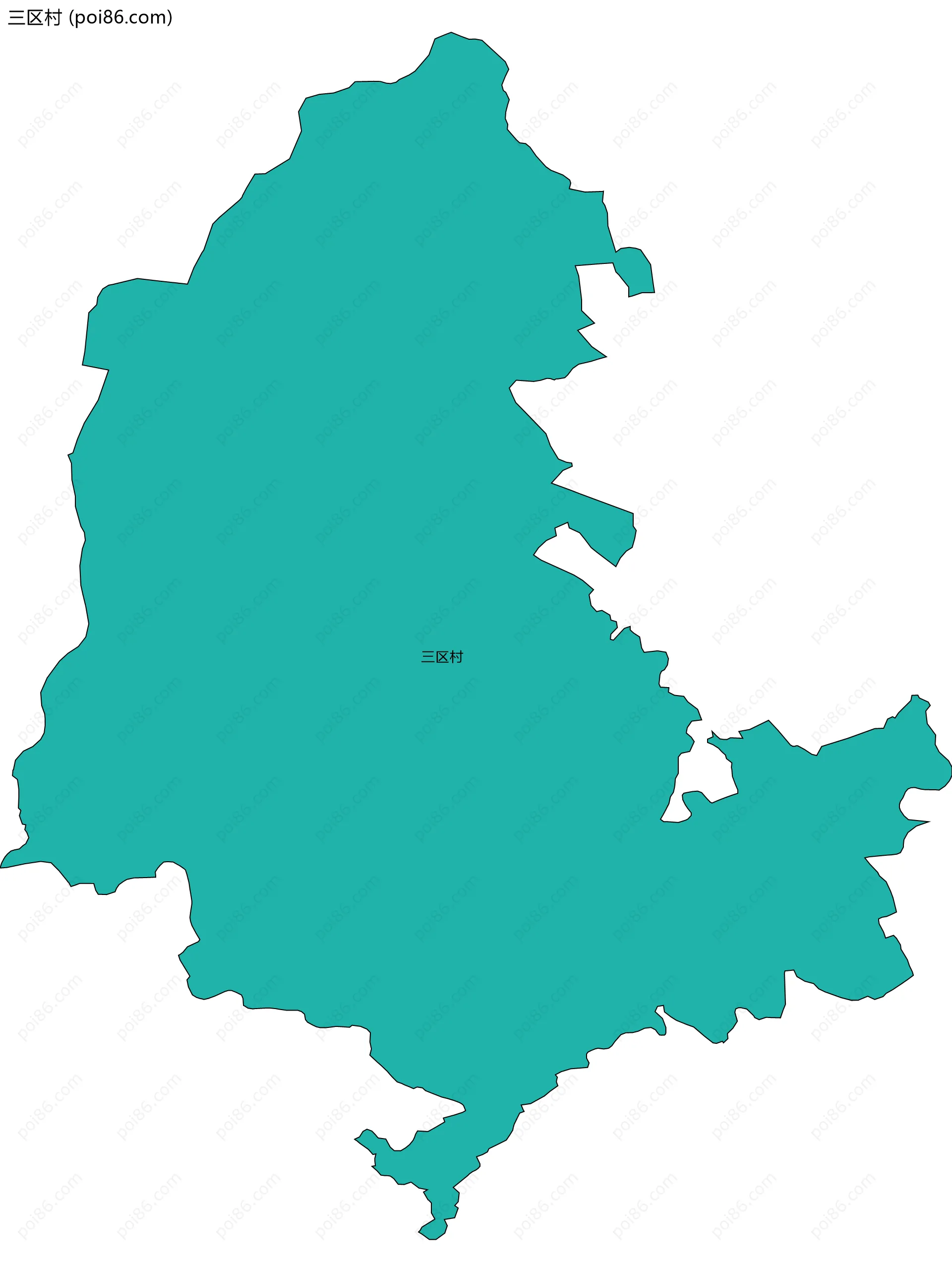 三区村边界地图