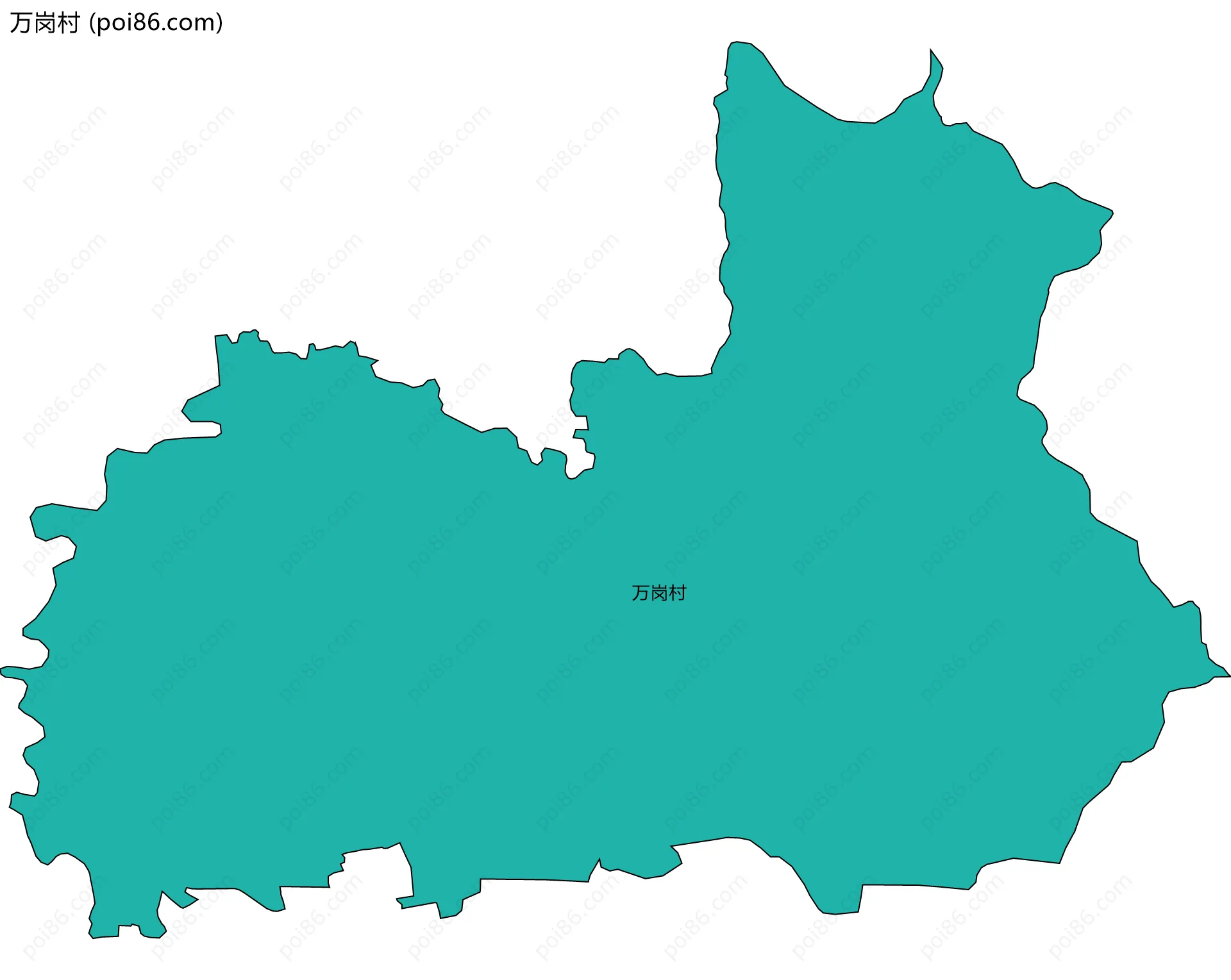 万岗村边界地图