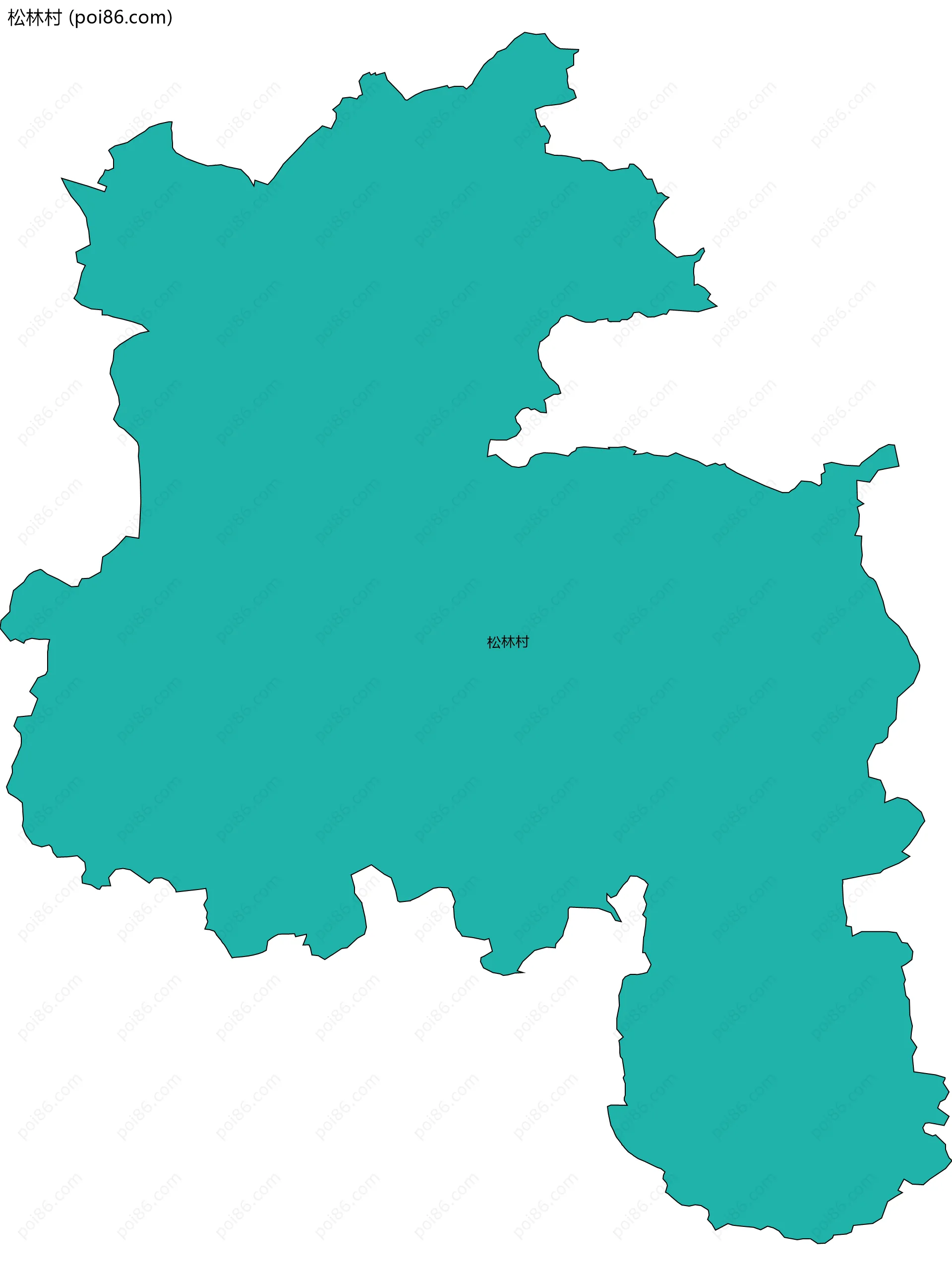 松林村边界地图