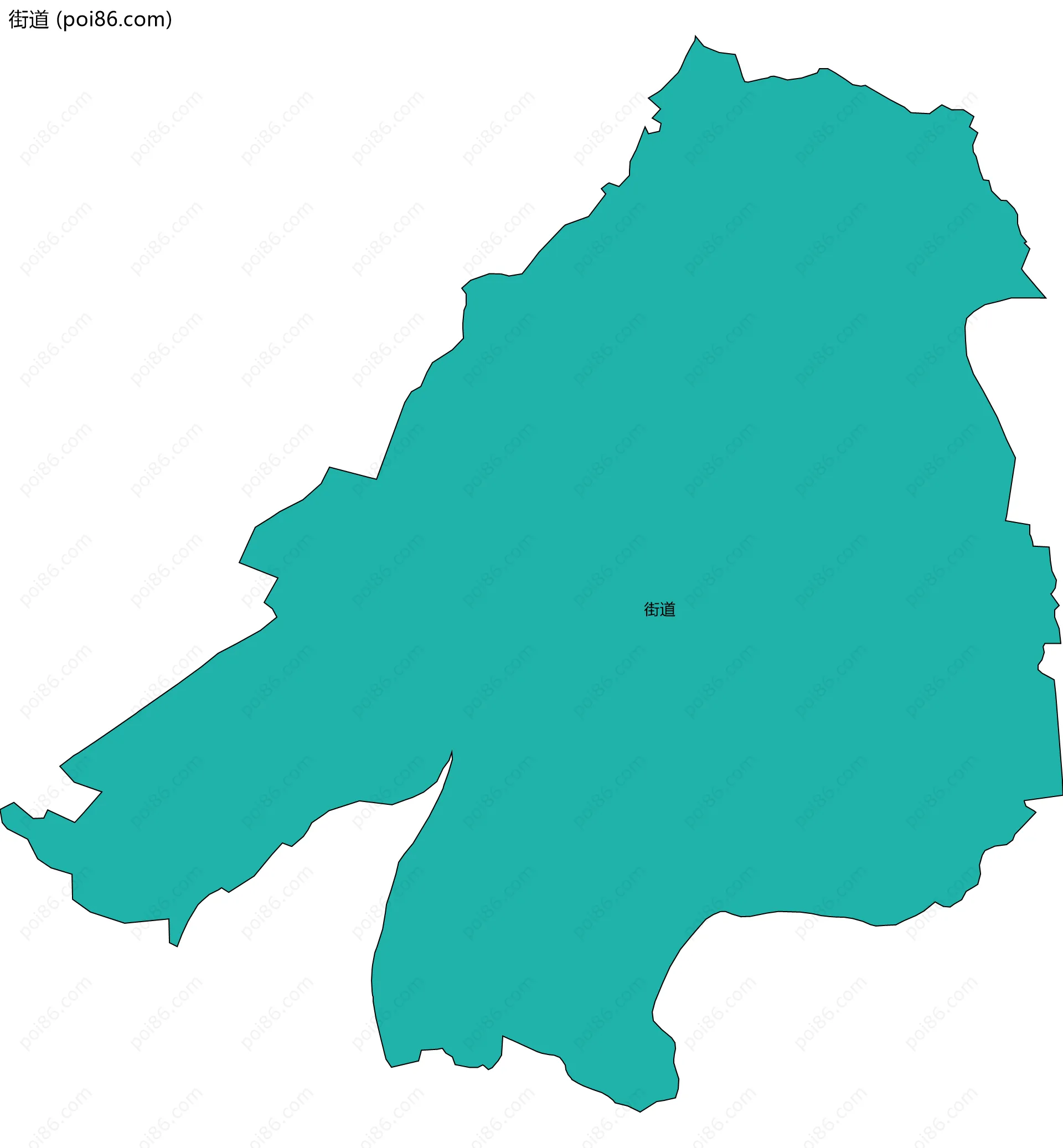 街道边界地图