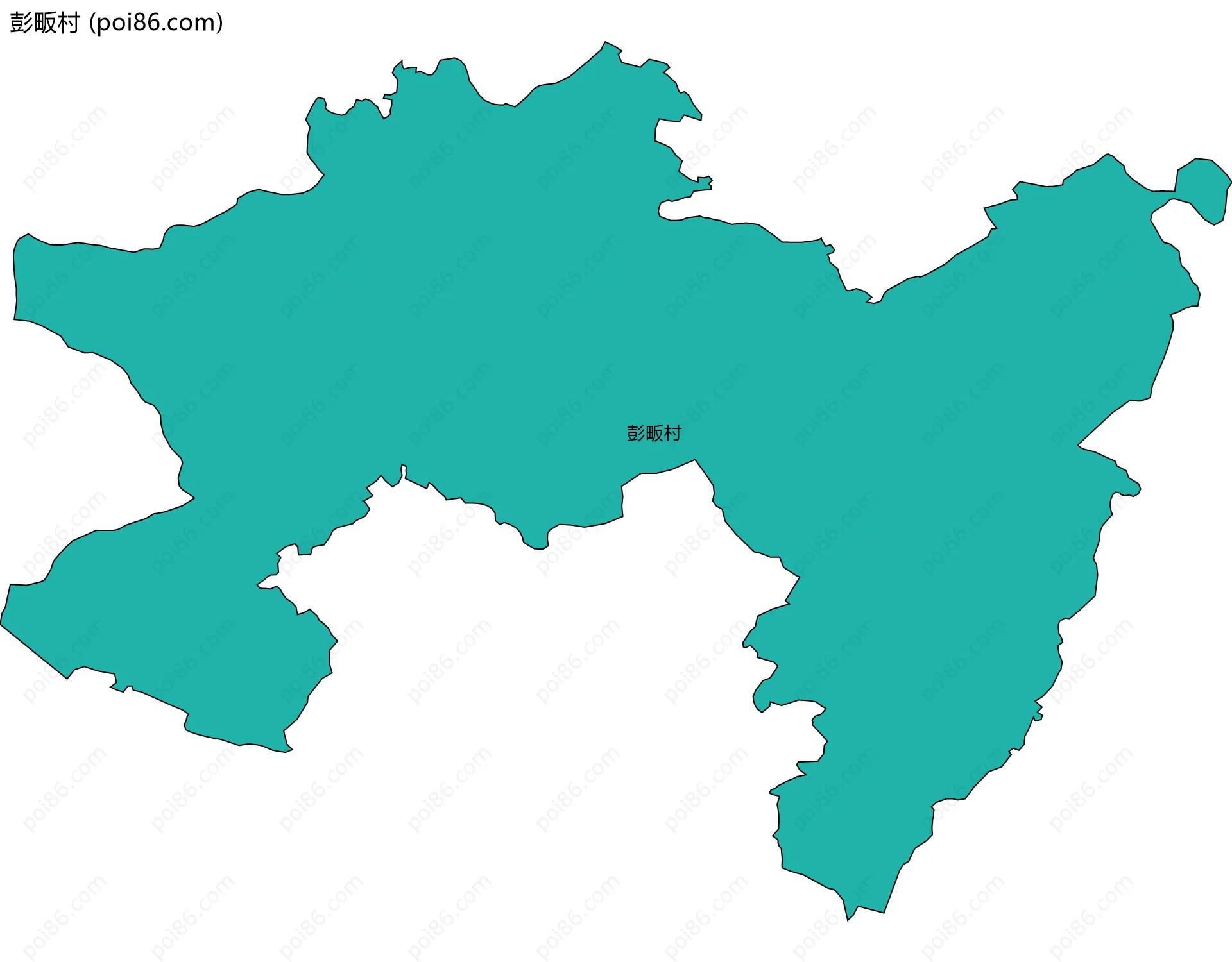 彭畈村边界地图