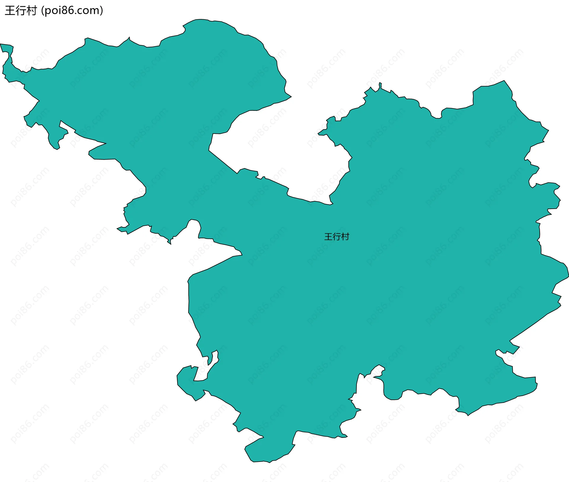王行村边界地图