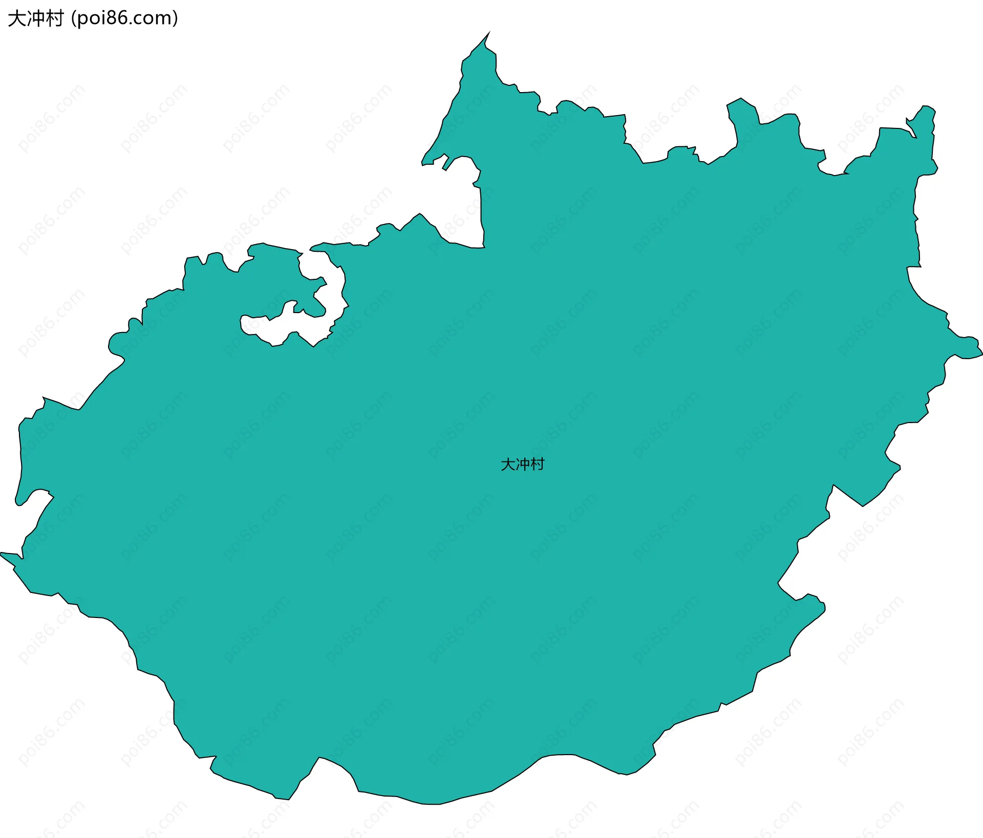 大冲村边界地图